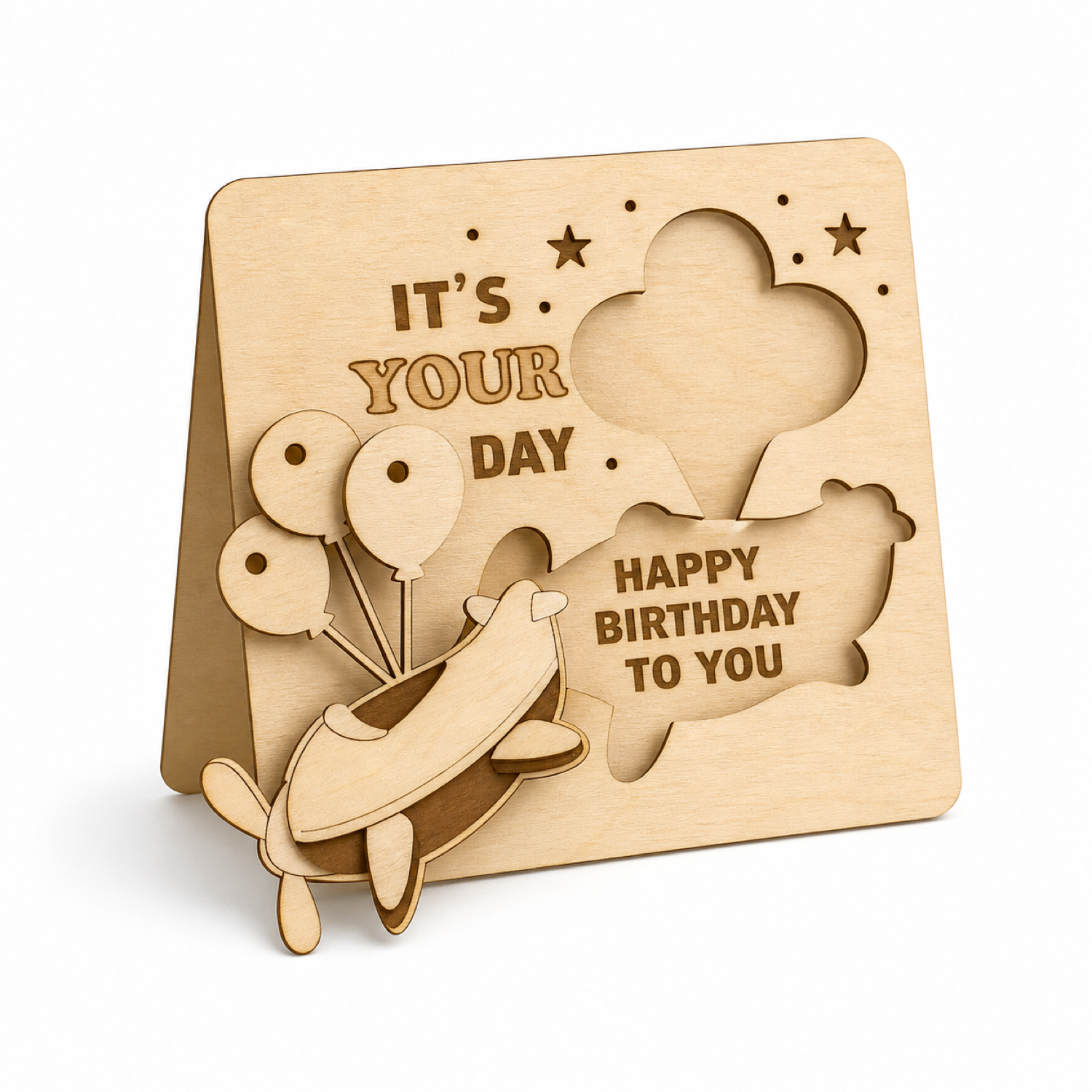 Happy Birthday Kids Card Laser Cut