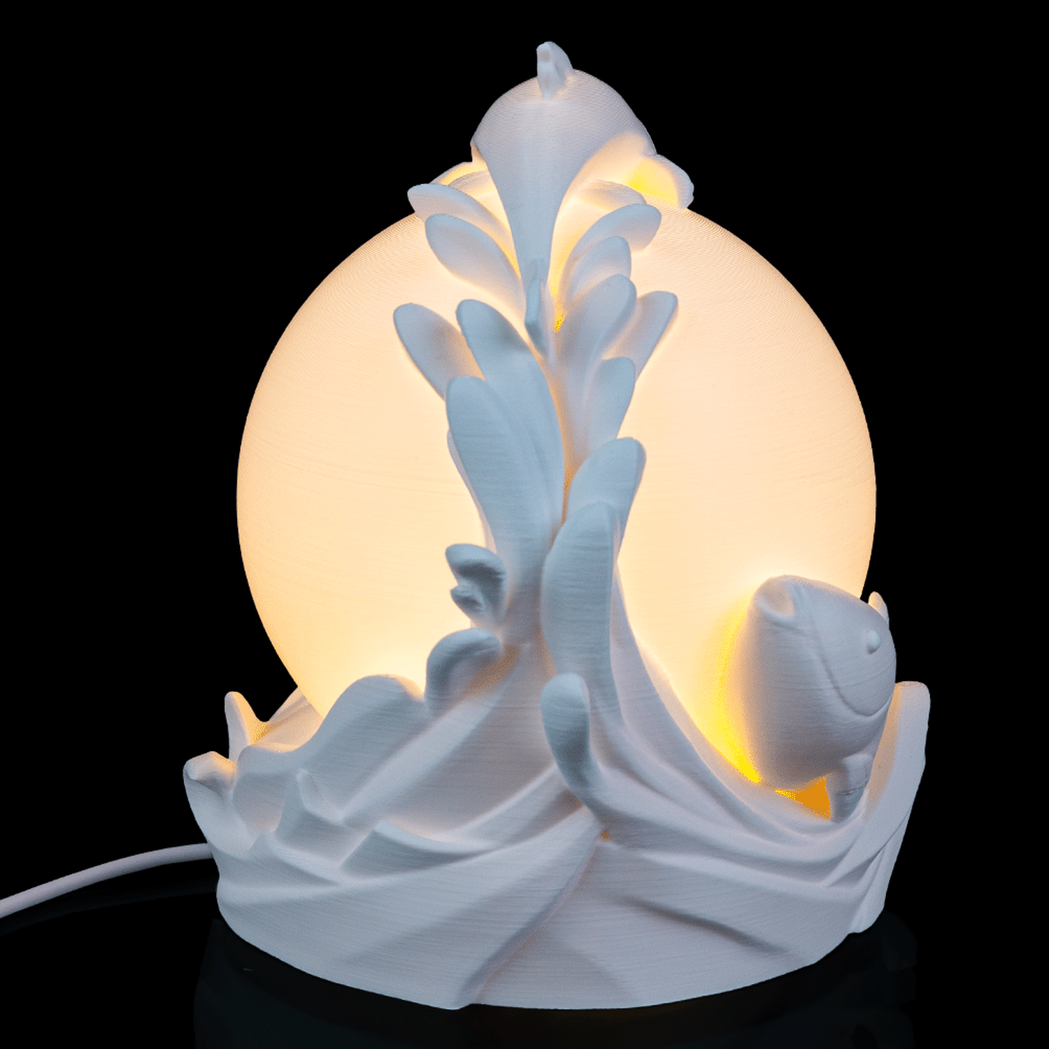 Lámpara de mesa Twin Fish Sphere
