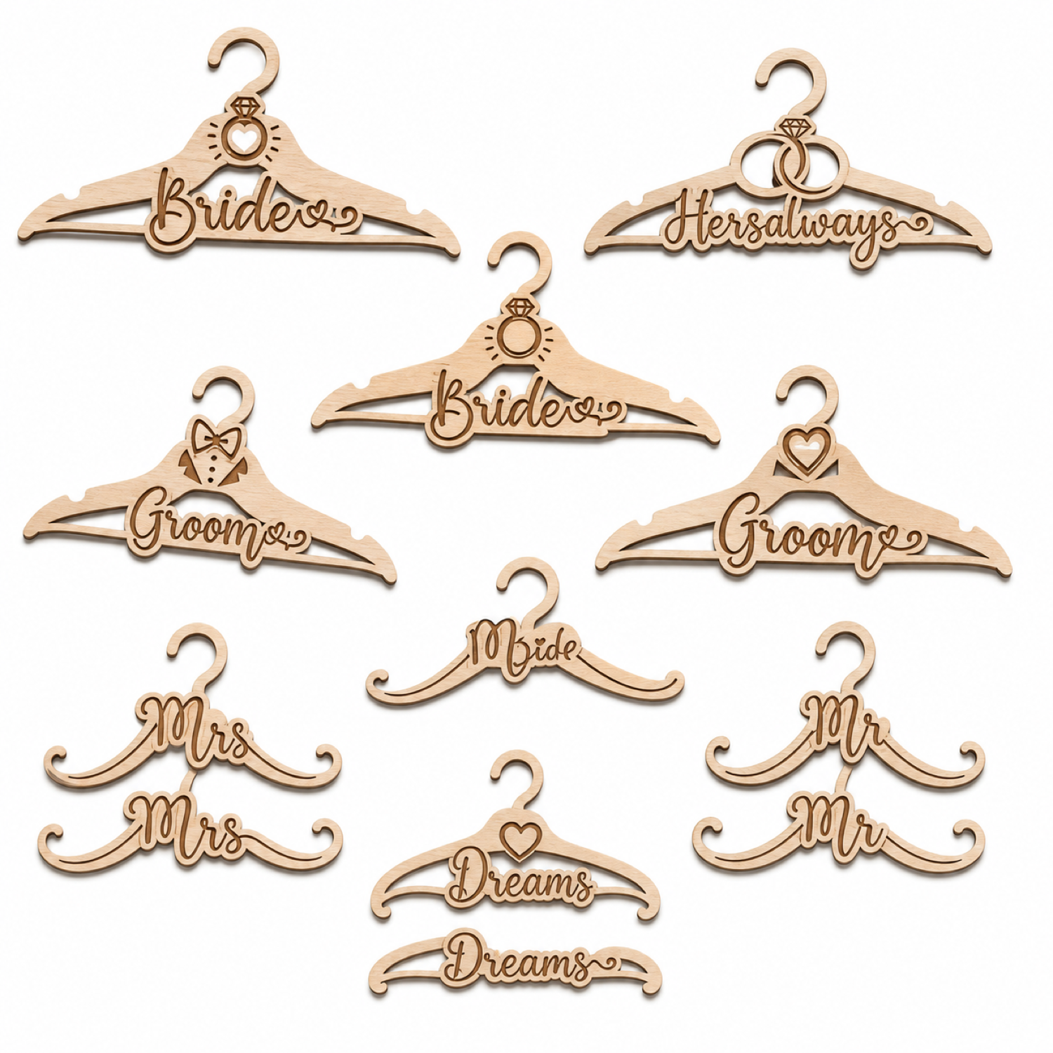 Wedding Hangers Laser Cut Bundle