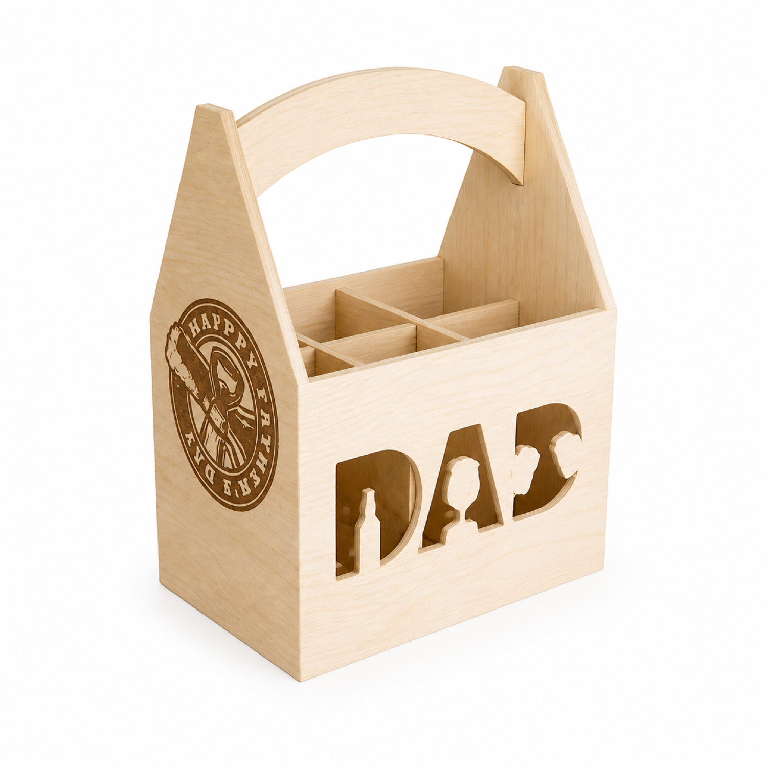 Happy Father’s Day Beer Caddy Laser Cut