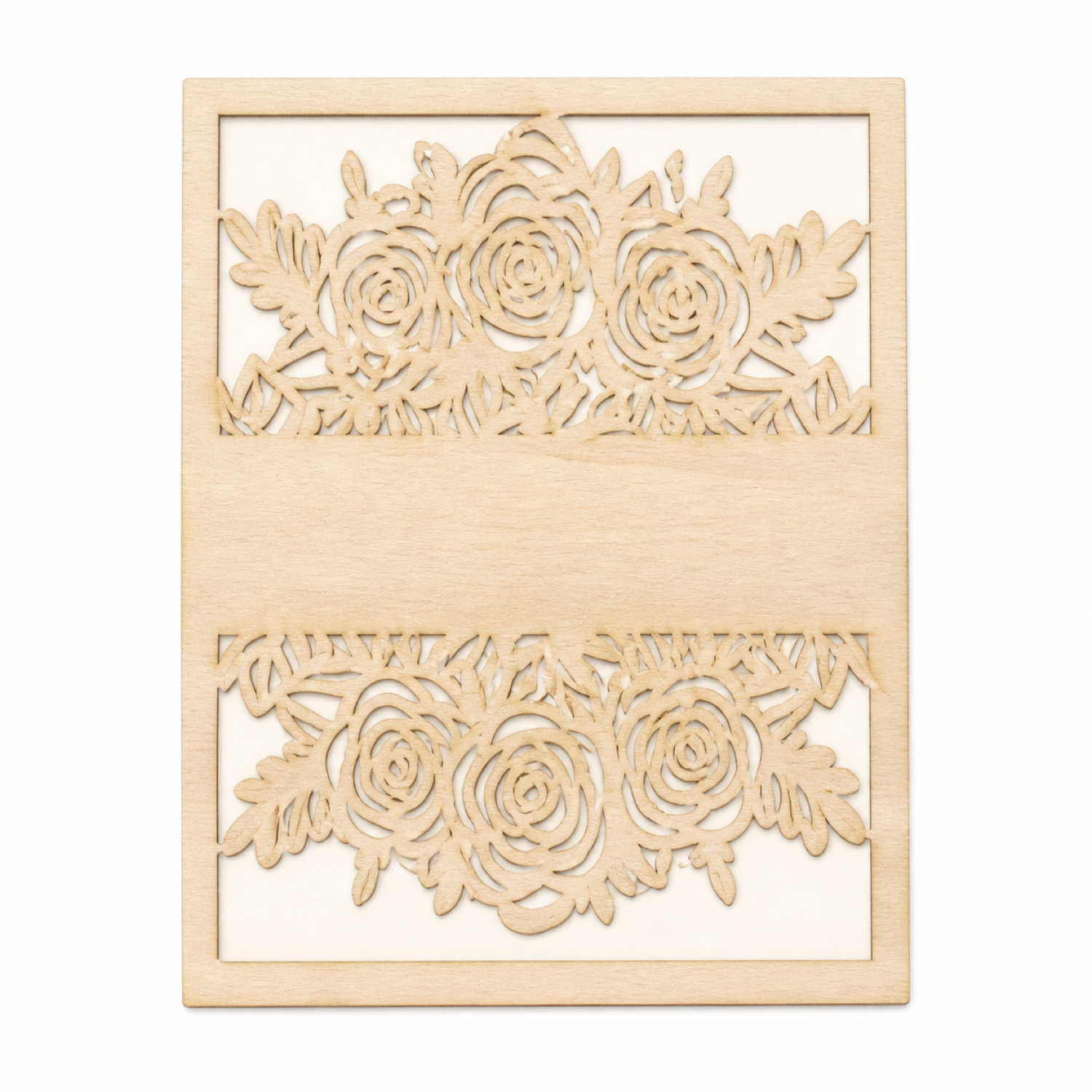 Rose Wedding Invitation Laser