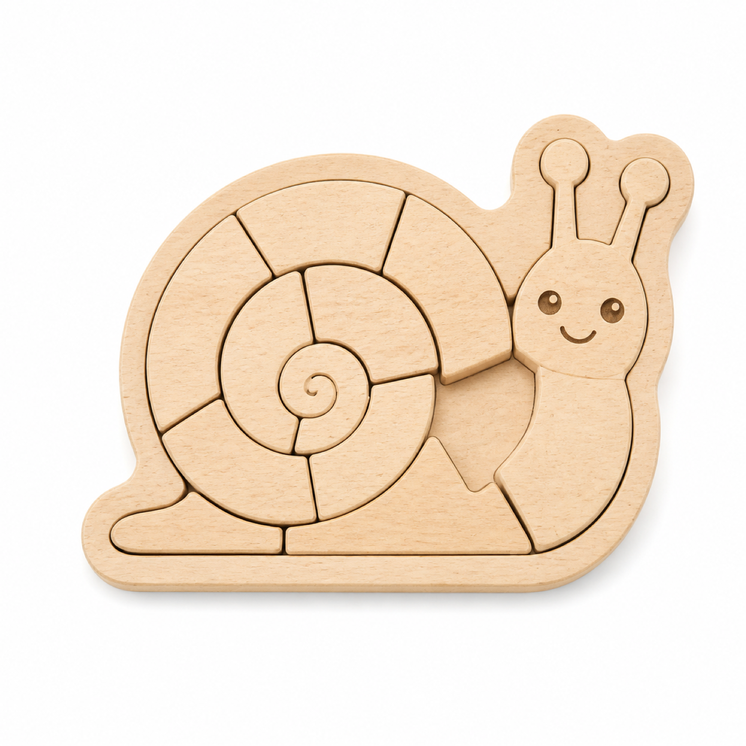 Wooden Snail Puzzle for Toddlers SVG
