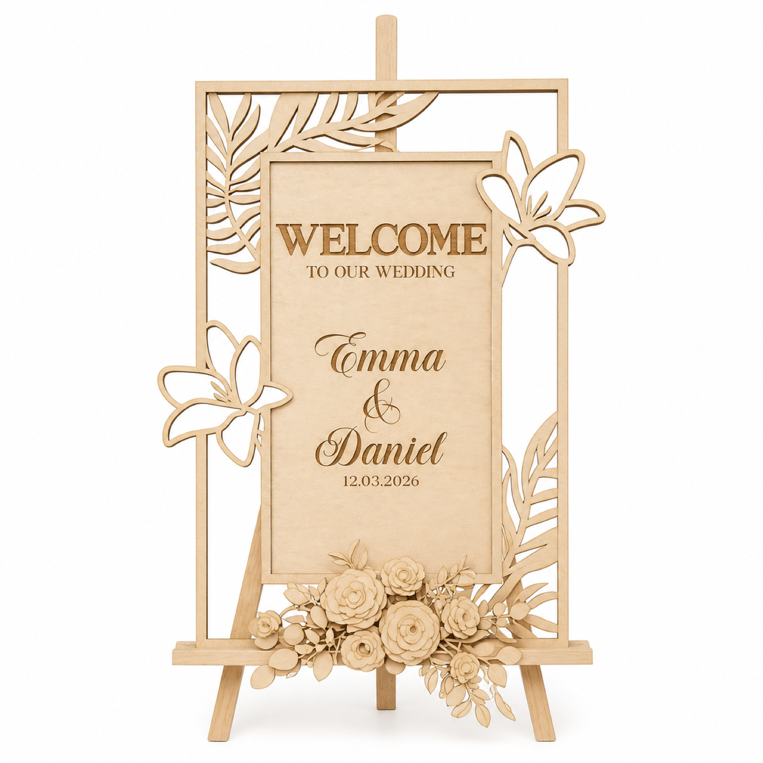 Wedding Welcome Sign Laser Cut | Rustic