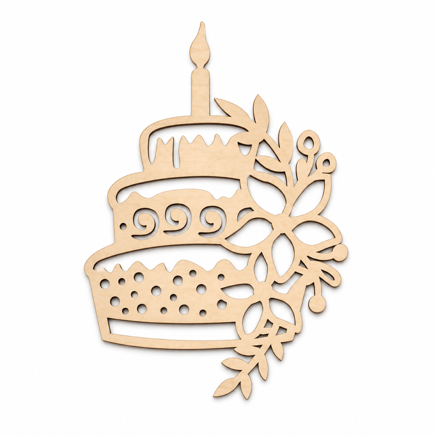 Flowers Cake Laser Cut Decoration 3