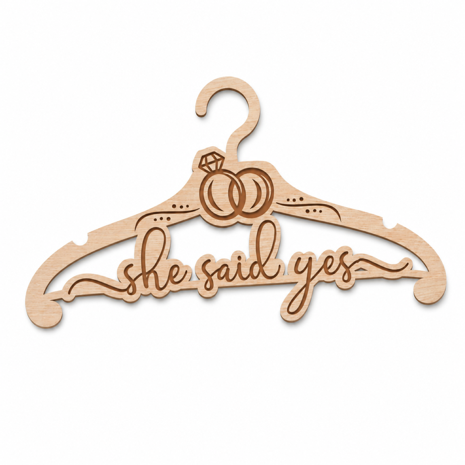 Wedding Hanger Laser Cut Design