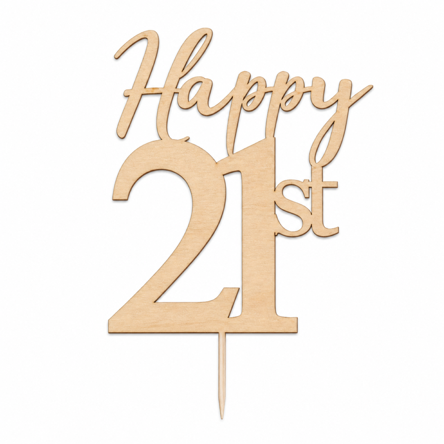 Happy 21st Birthday Topper SVG Laser Cut
