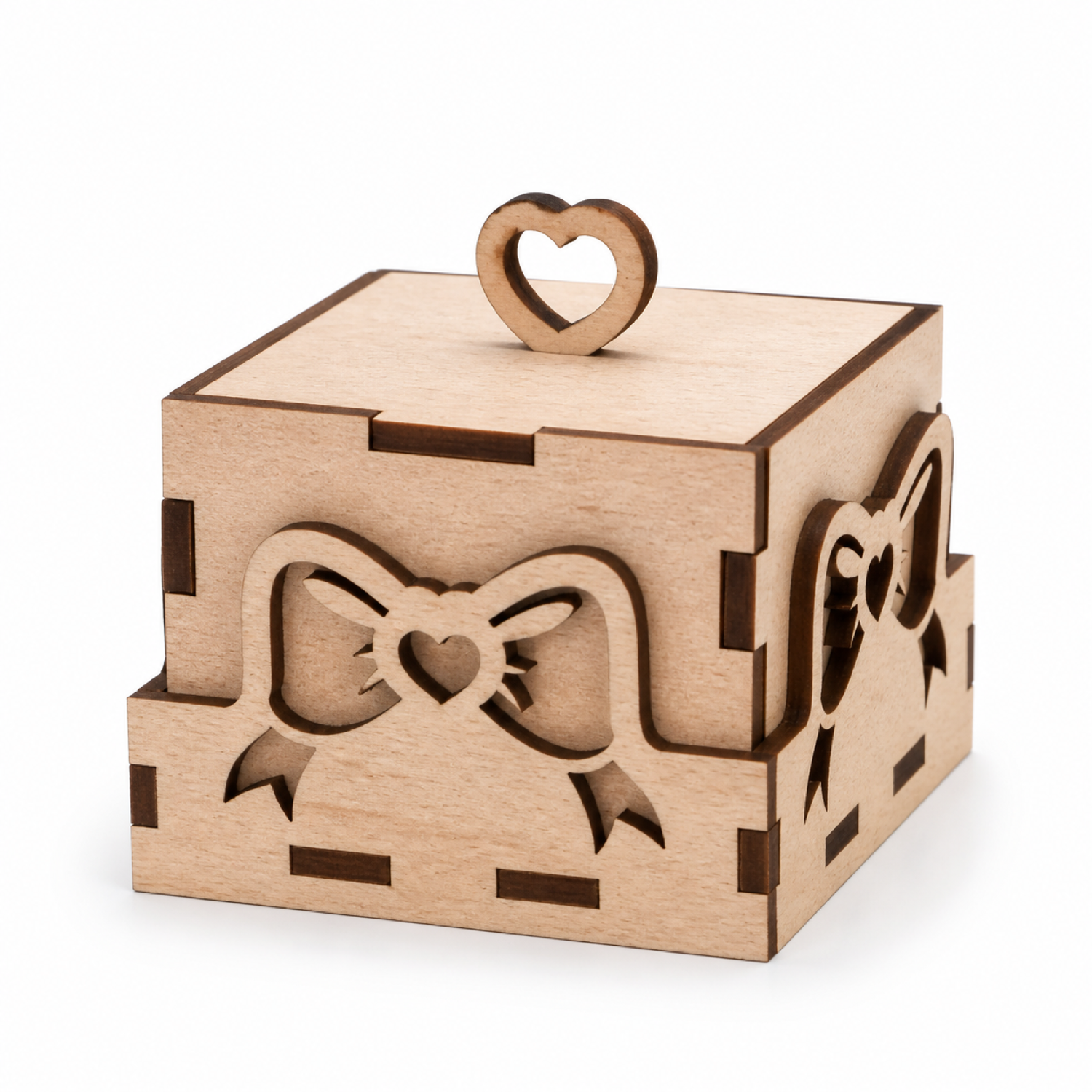 Heart Ribbon Wedding Box | Laser Cut