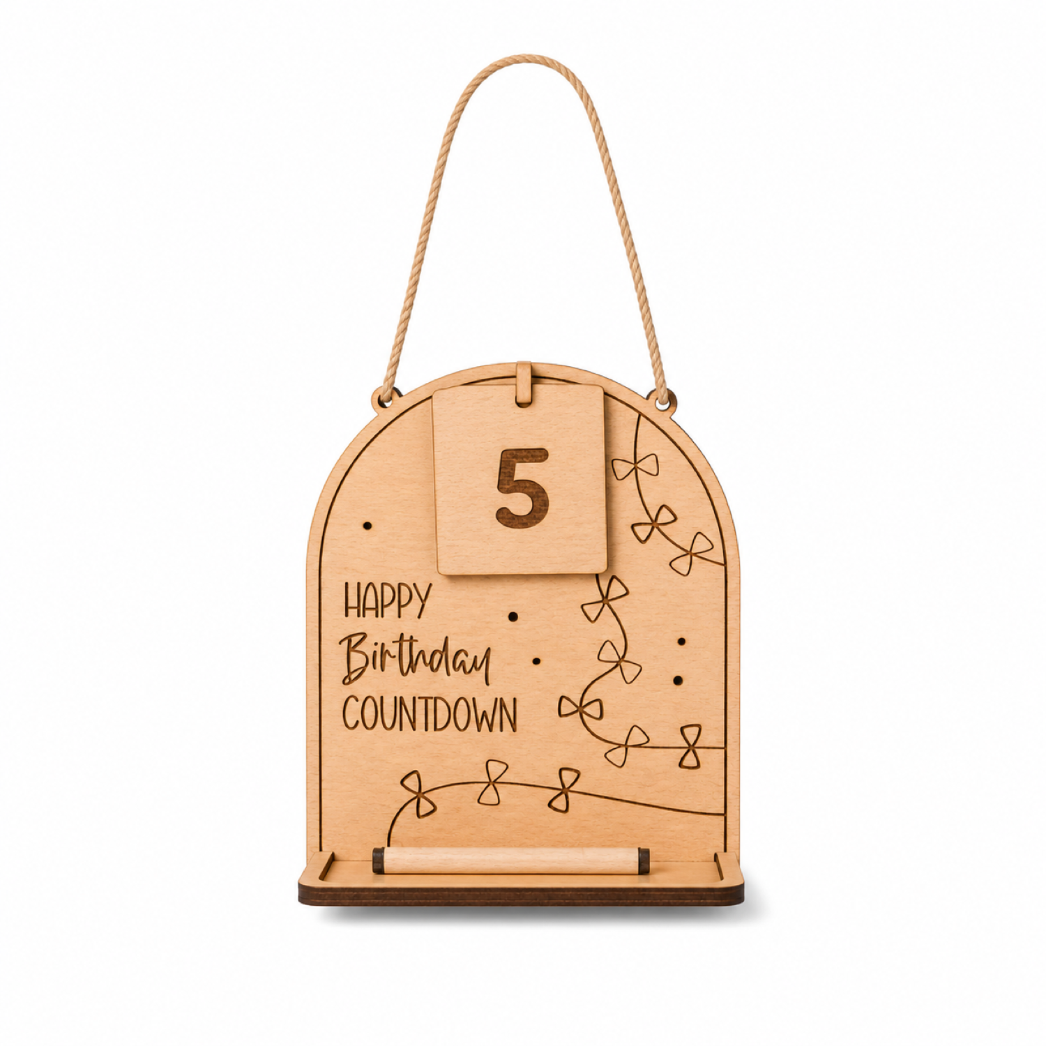 3D Happy Birthday Countdown Laser Cut