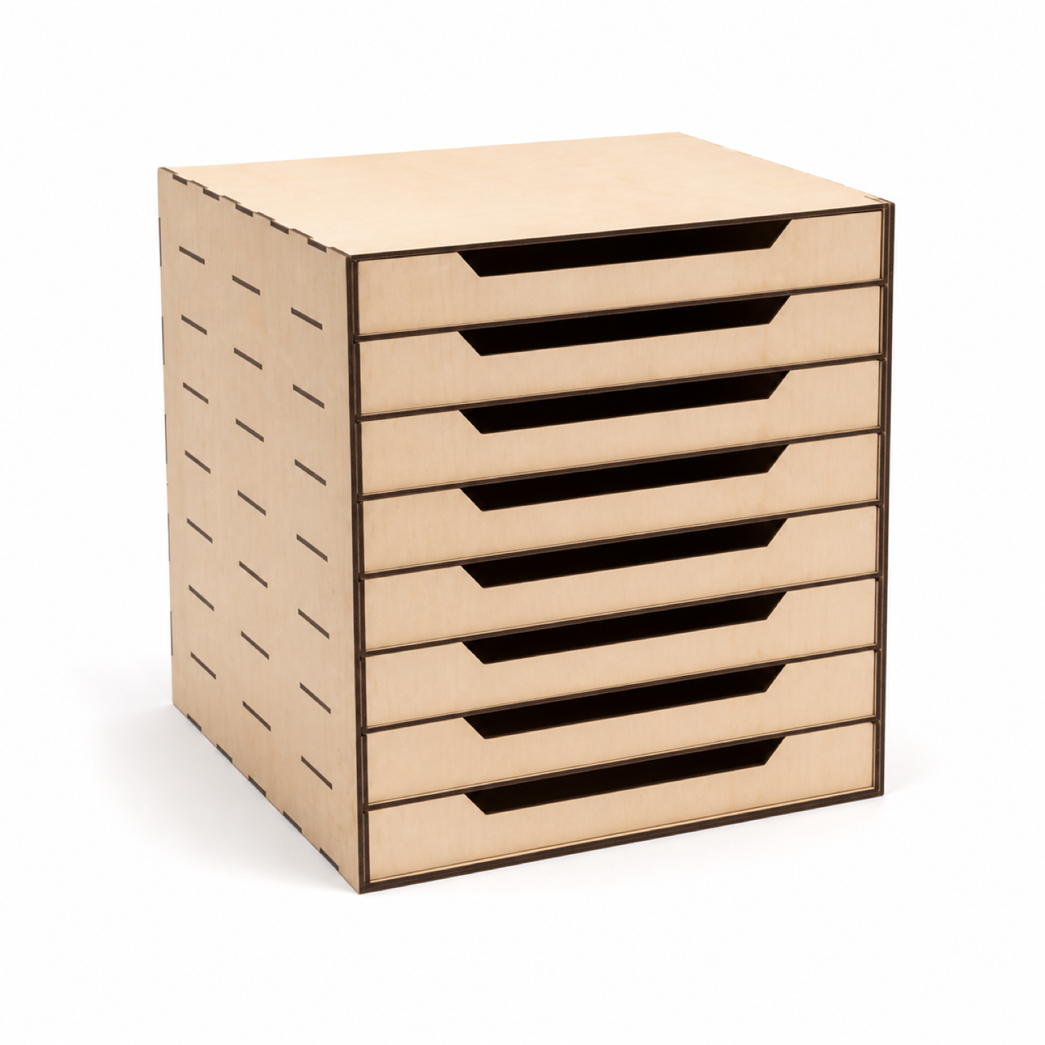 Laser Cut Office Organizer with 8 Drawer