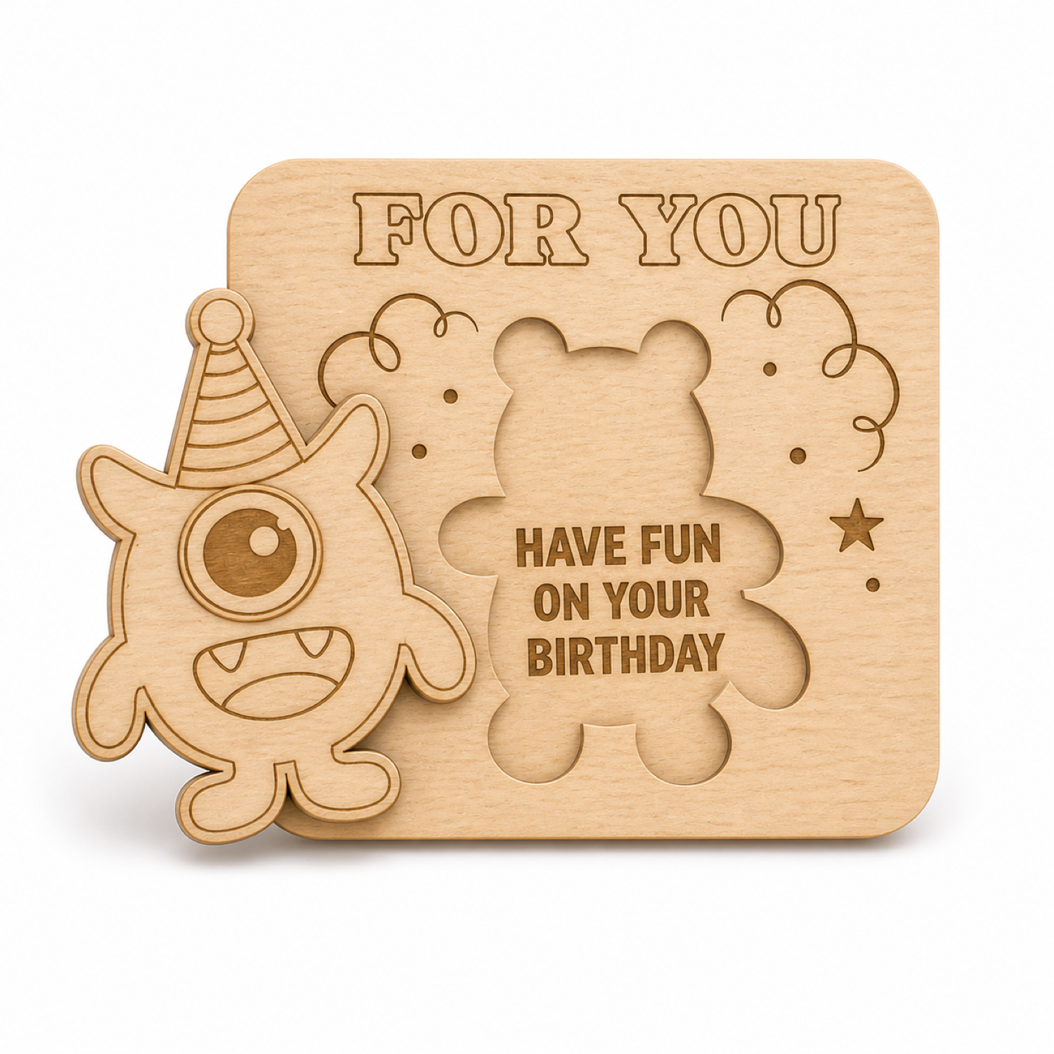 Happy Birthday Kids Card Laser Cut