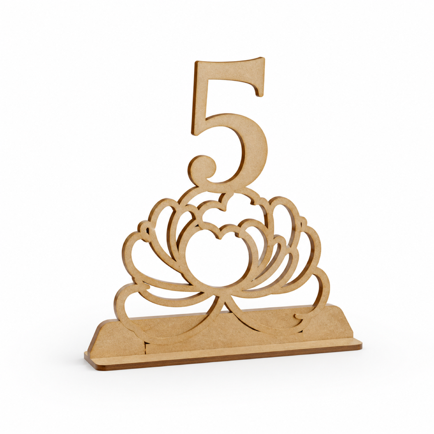 9 Wedding Table Numbers SVG – Laser Cut
