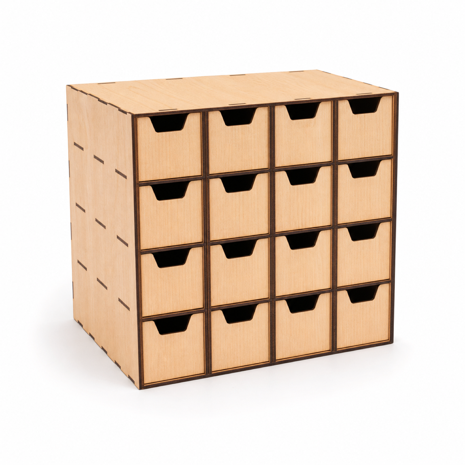 Laser Cut Organizer with 16 Drawers