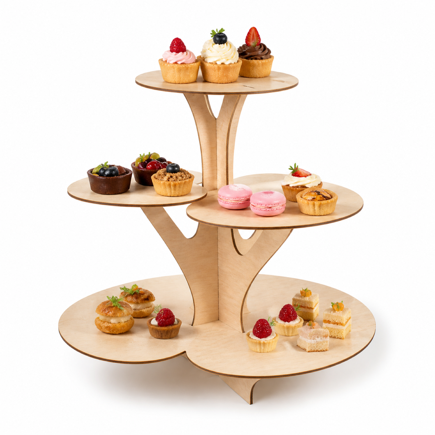 Tree Cupcake Stands Laser Cut Bundle SVG