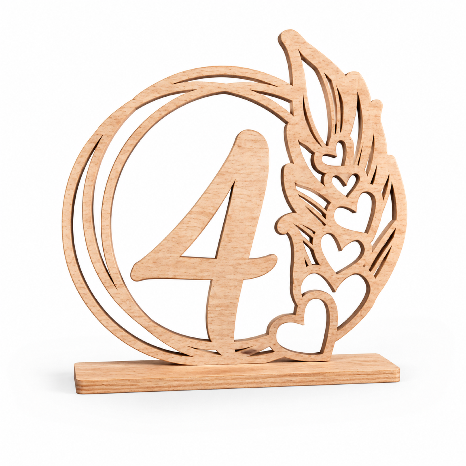Feather Wedding Table Numbers SVG