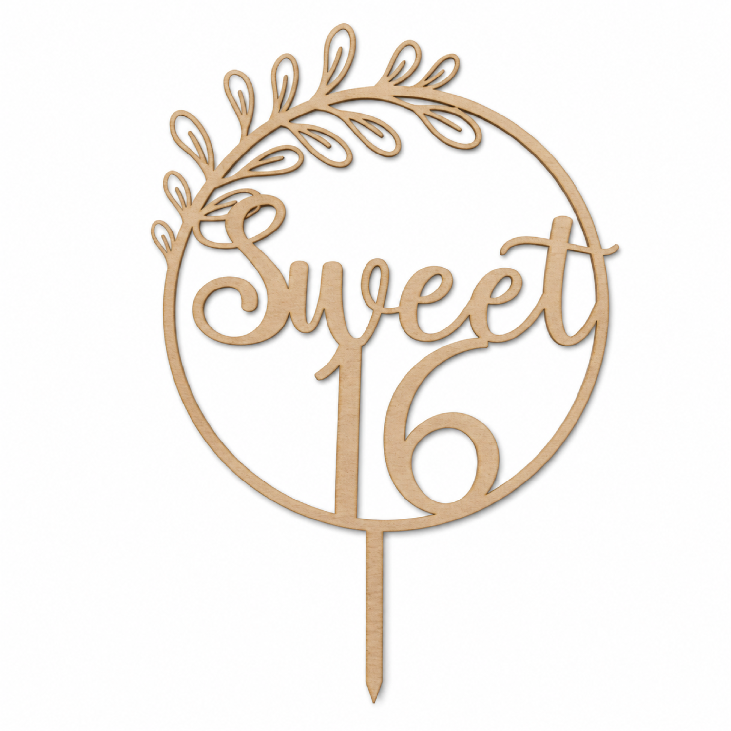 Sweet 16 Cake Topper, Happy Birthday Svg