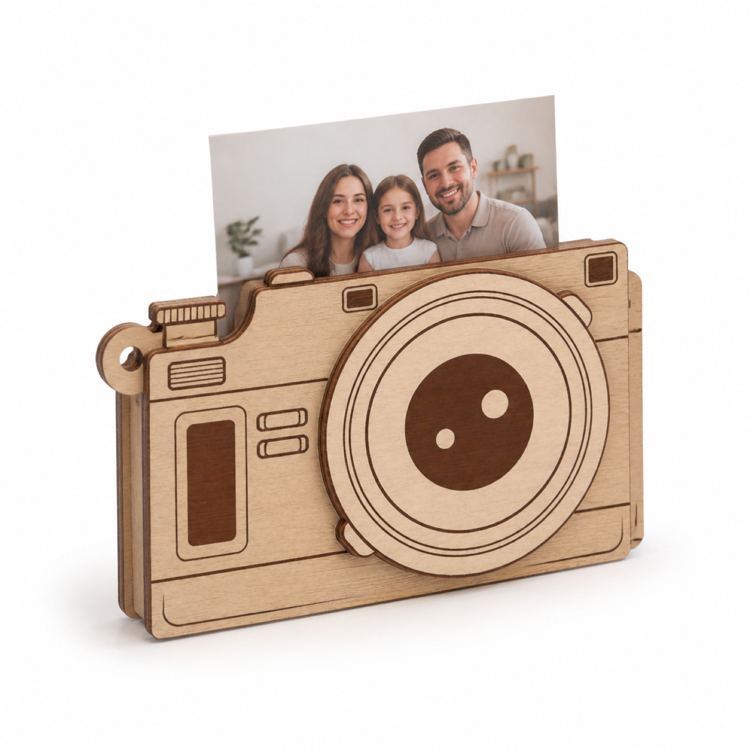3D Camera Shaped Photo Box Laser Cut|CNC