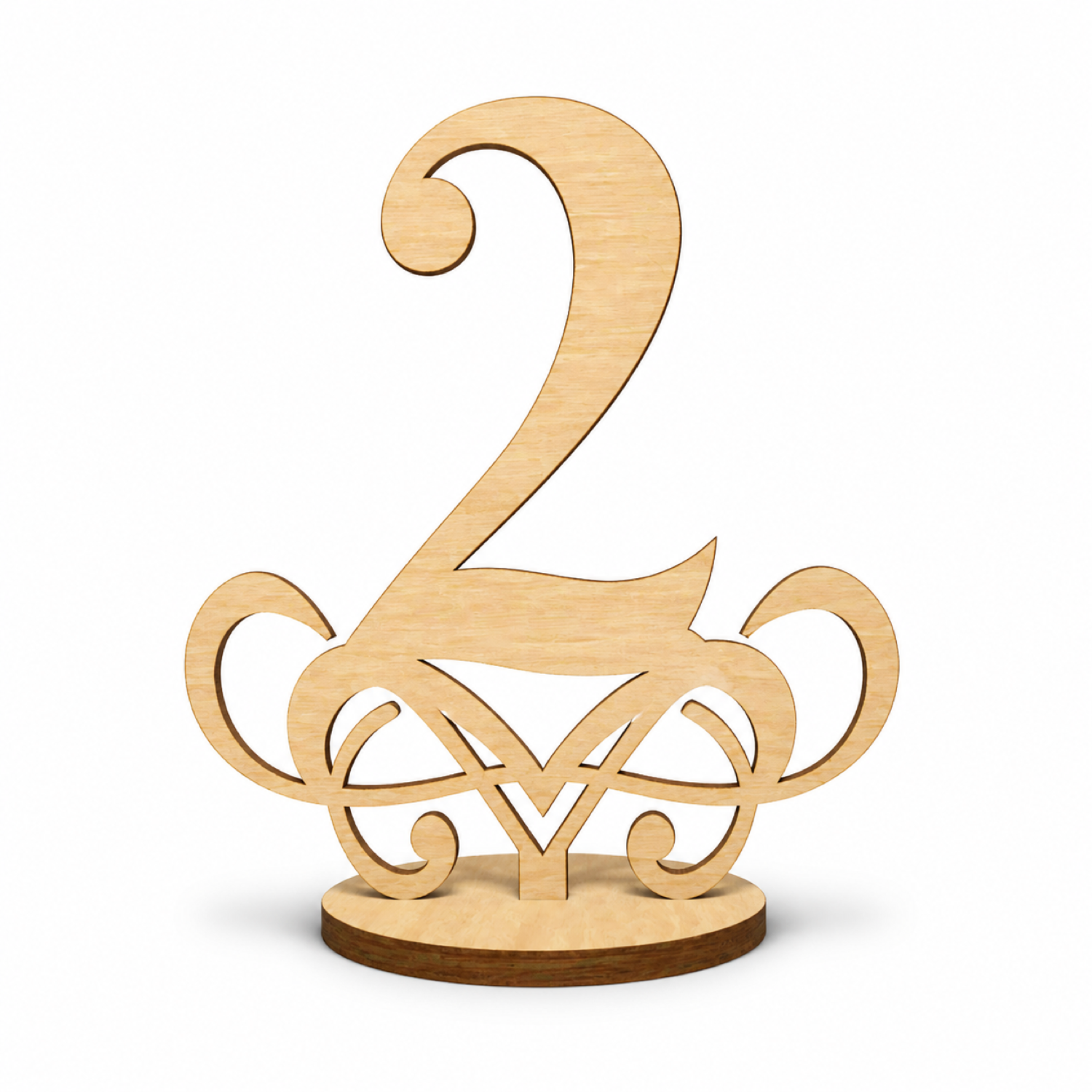 Table Number. Wedding SVG. Number 2