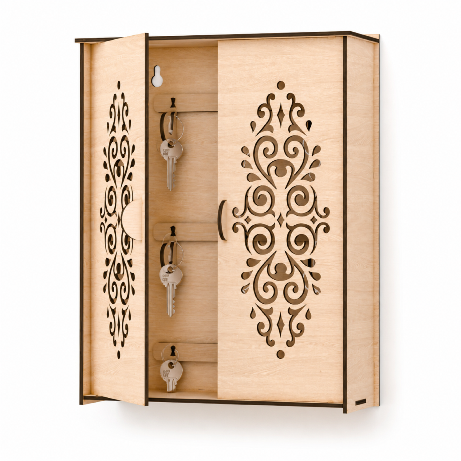 Wall Key Box Laser Cut|Organizer Box SVG