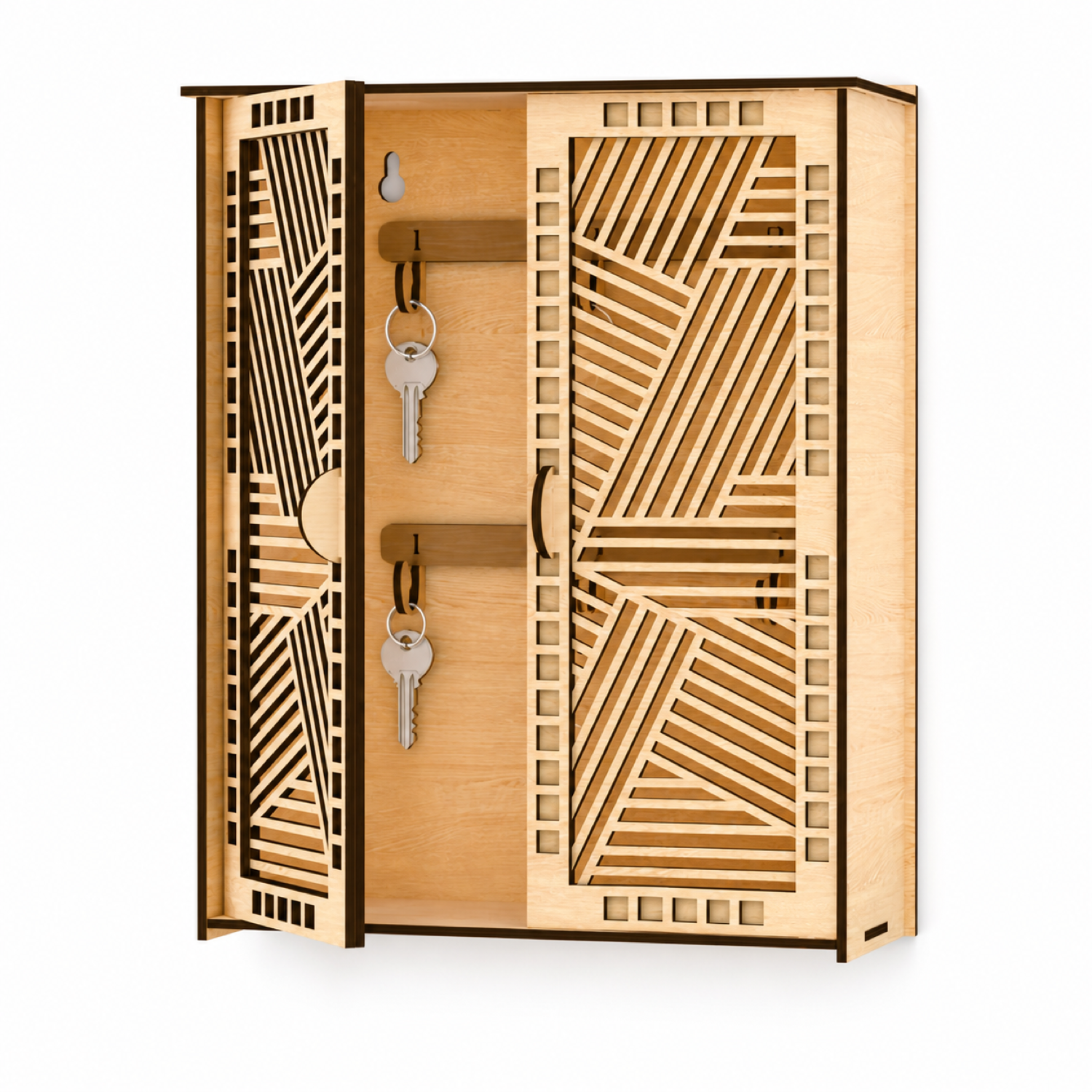 Wall Key Box Laser Cut|Organizer Box SVG