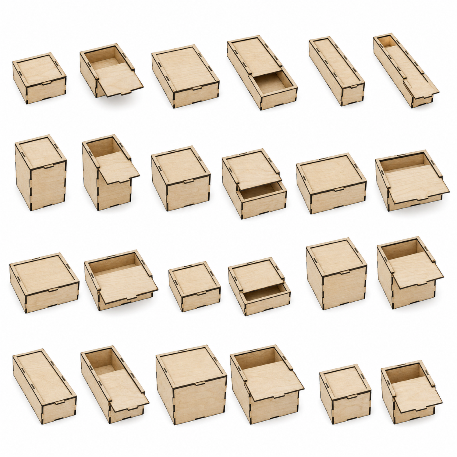 Sliding Lid Storage Box - Bundle of 24