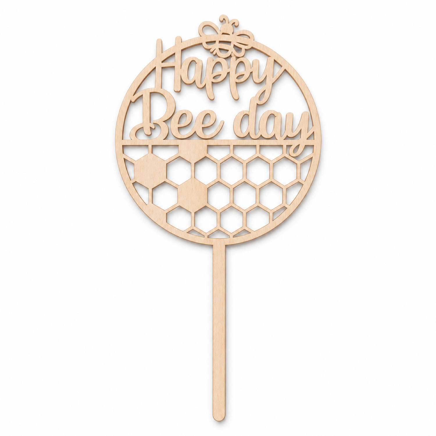 Happy Bee Birthday Svg Cake Topper Svg,