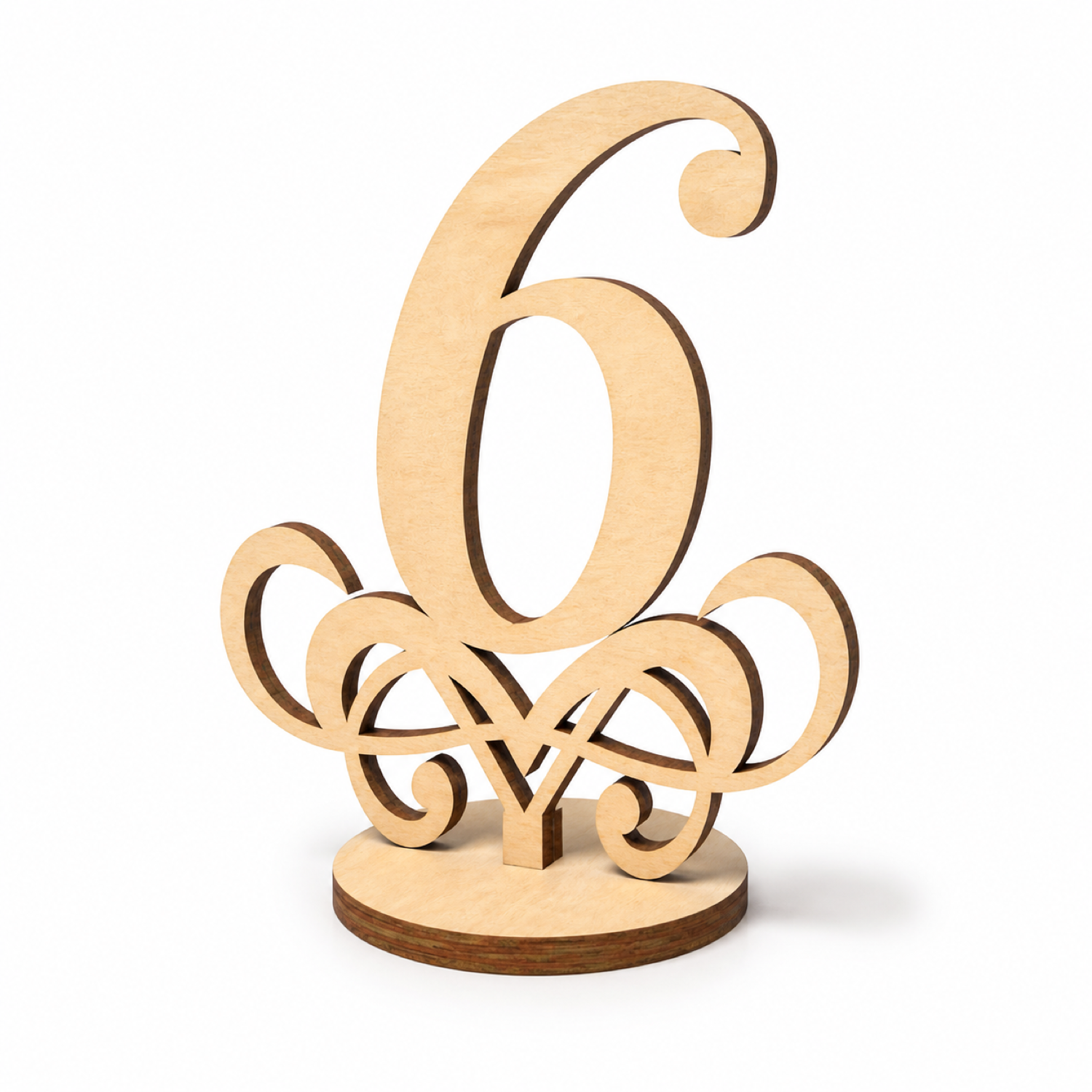 Table Number. Wedding SVG. Number 6