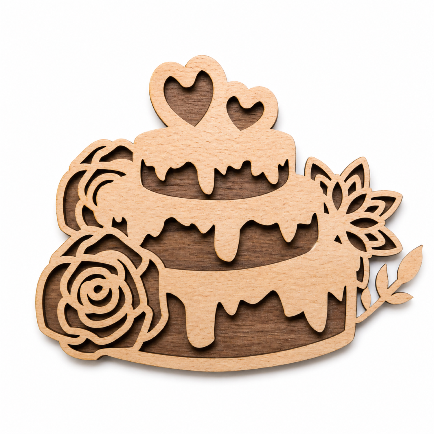 Flowers Cake Laser Cut Decoration 5