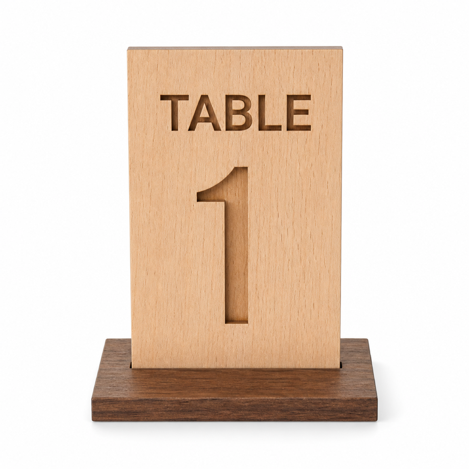 Table Number Wooden Stand SVG Laser Cut