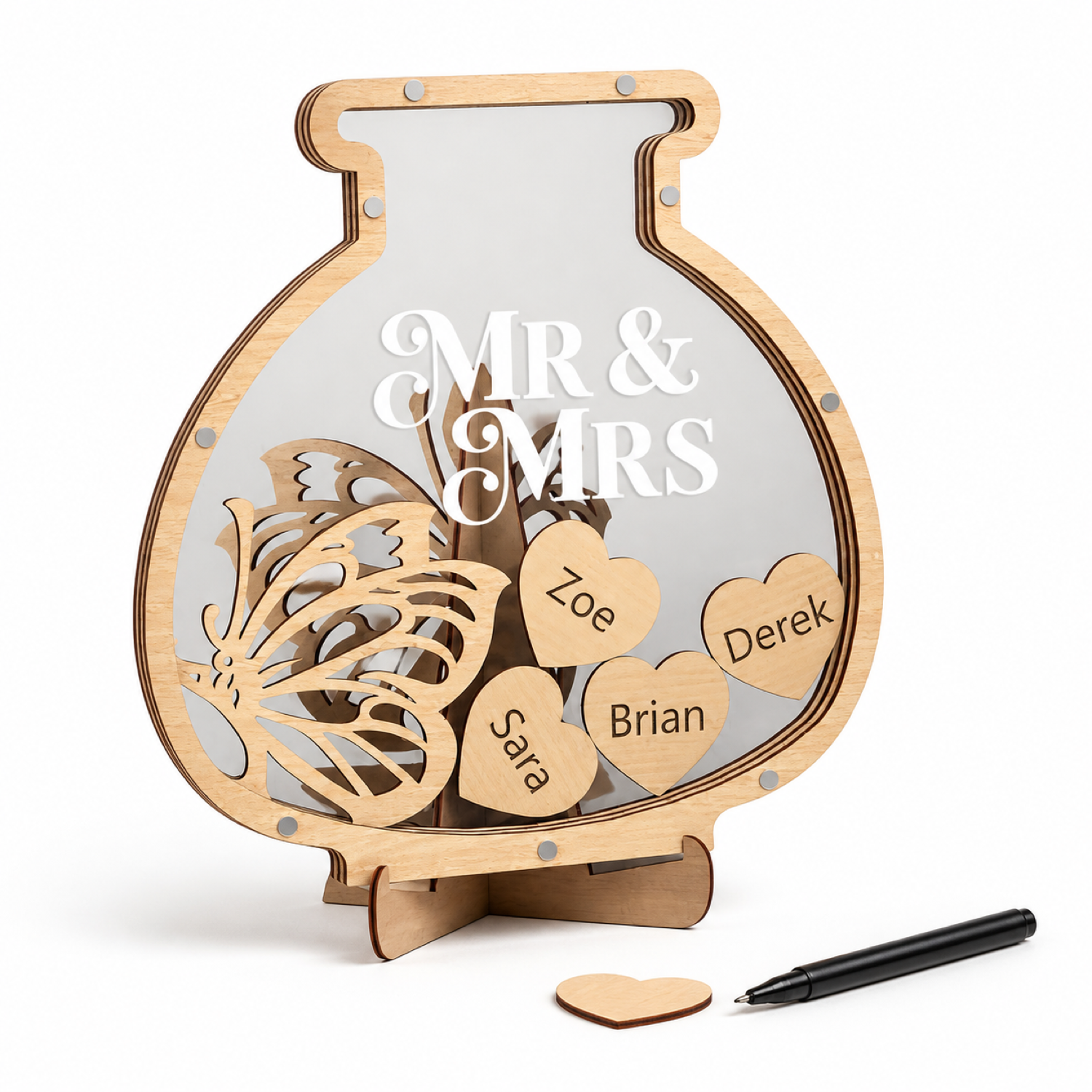 Wedding Drop Box Guestbook Template |CNC