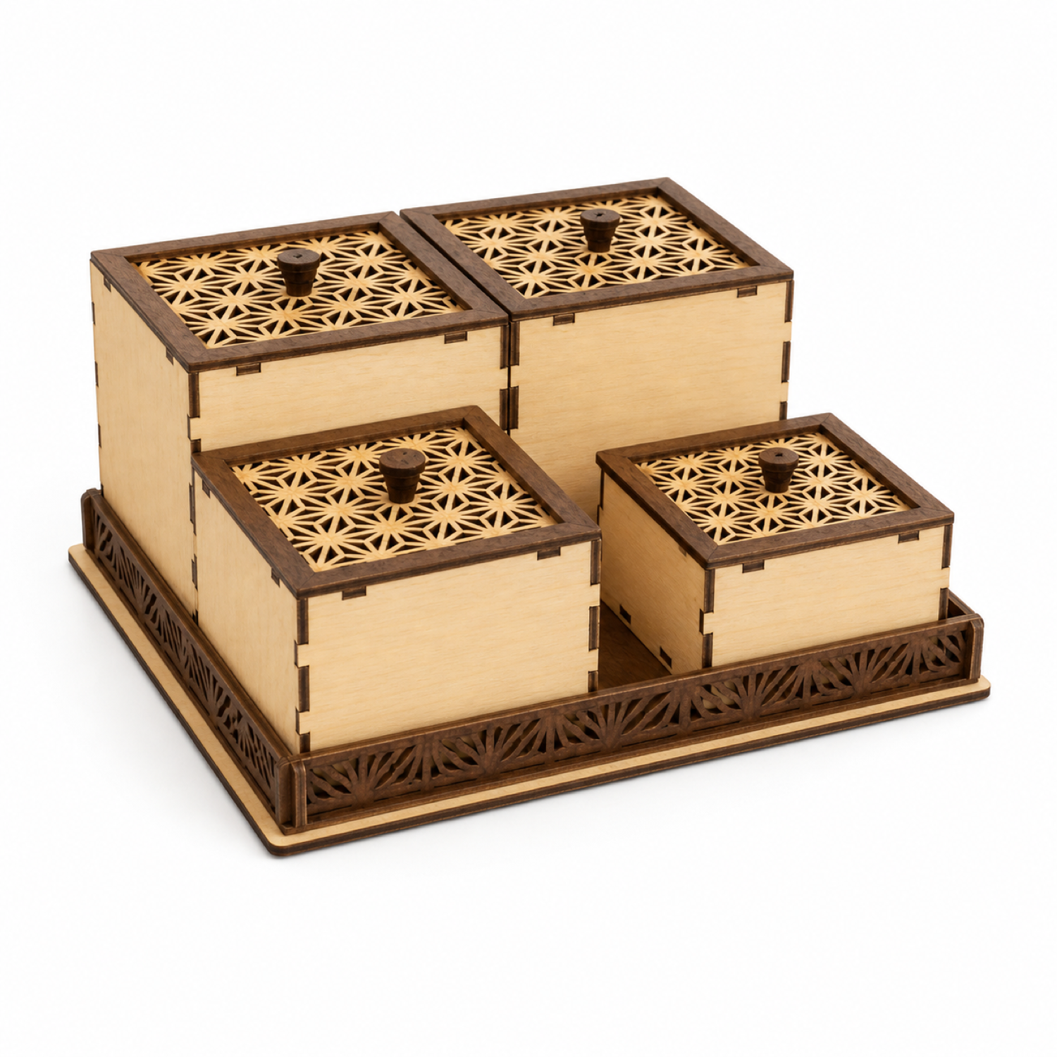 Decorative Modular Storage Box Laser Cut