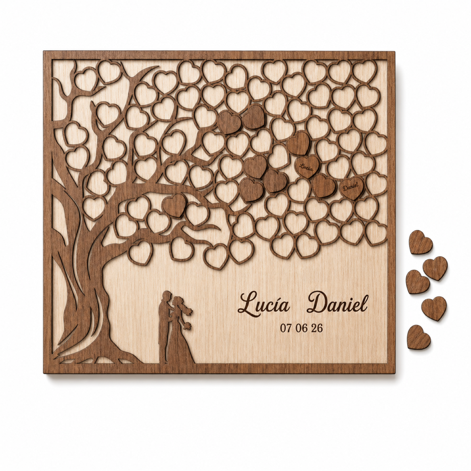 Heart Guest Book Wedding Tree of Love