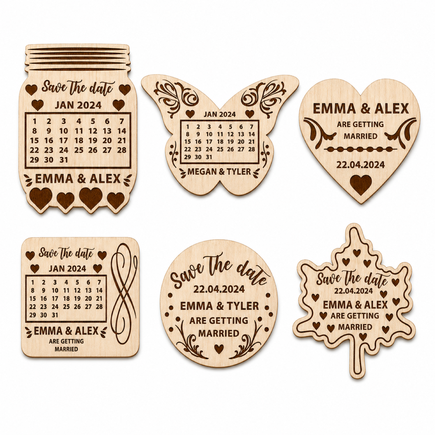Save the Date Wood Laser Cut SVG Bundle