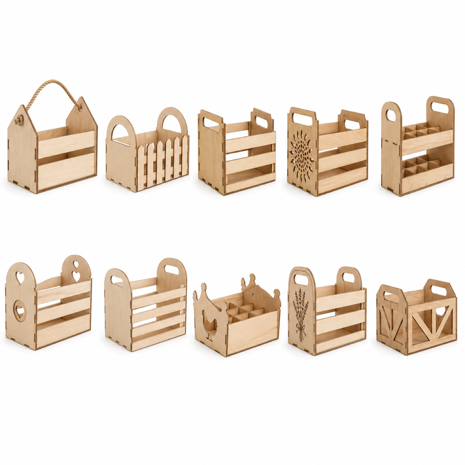 3D Farm Boxes Bundle Laser Cut