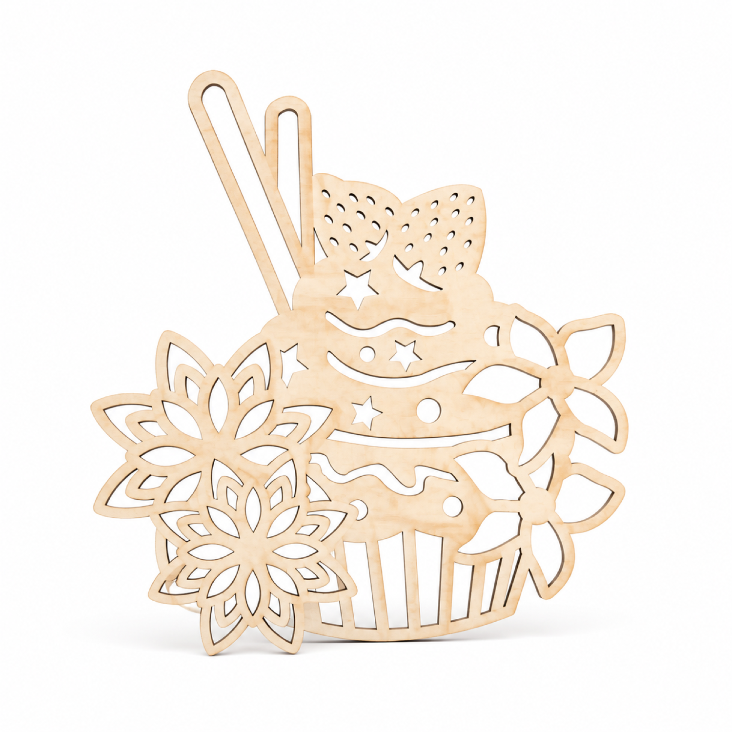 Flowers Cake Laser Cut Decoration 1