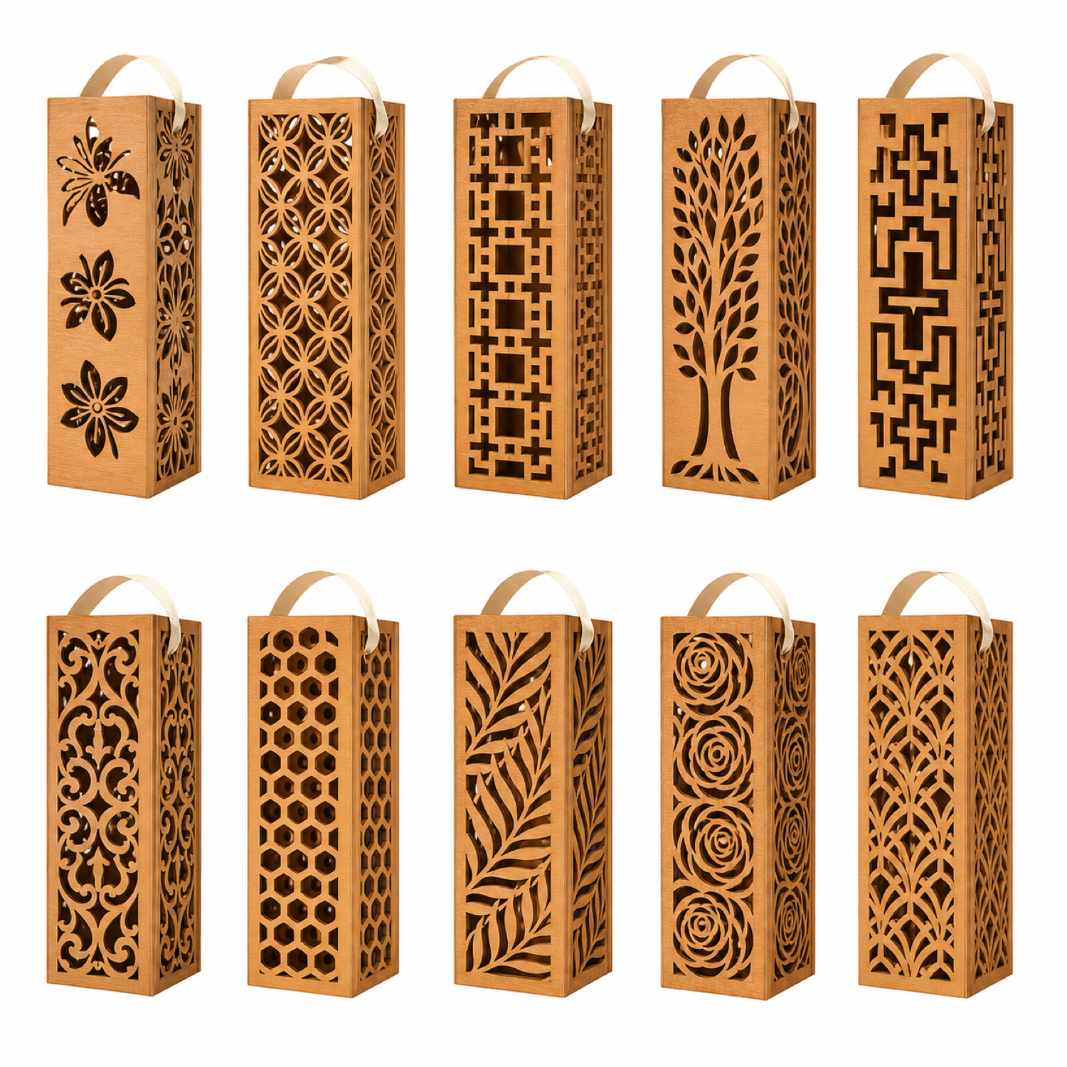 Wine Bottle Gift Boxes Laser Cut Bundle