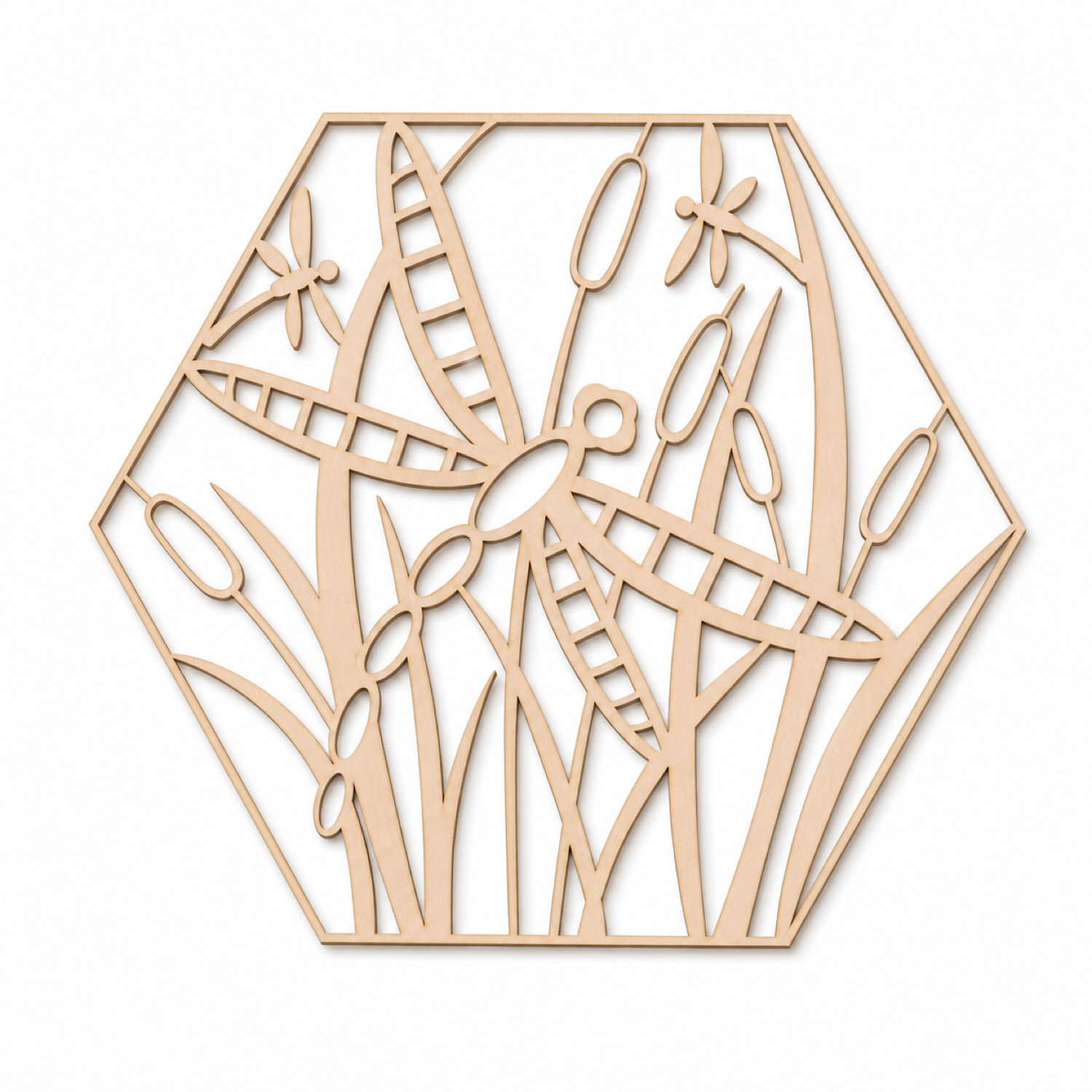SVG Dragonfly Reed Silhouette Template