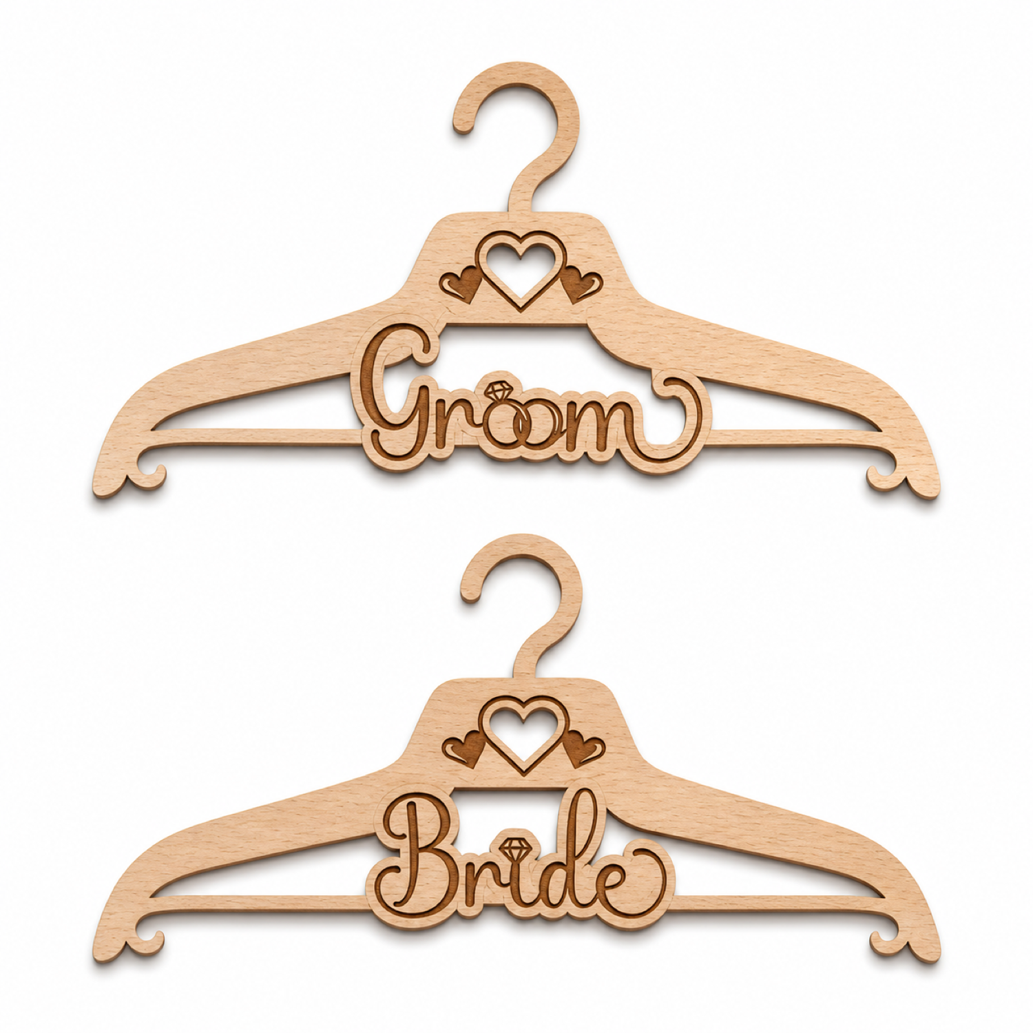 Wedding Hanger Laser Cut Design