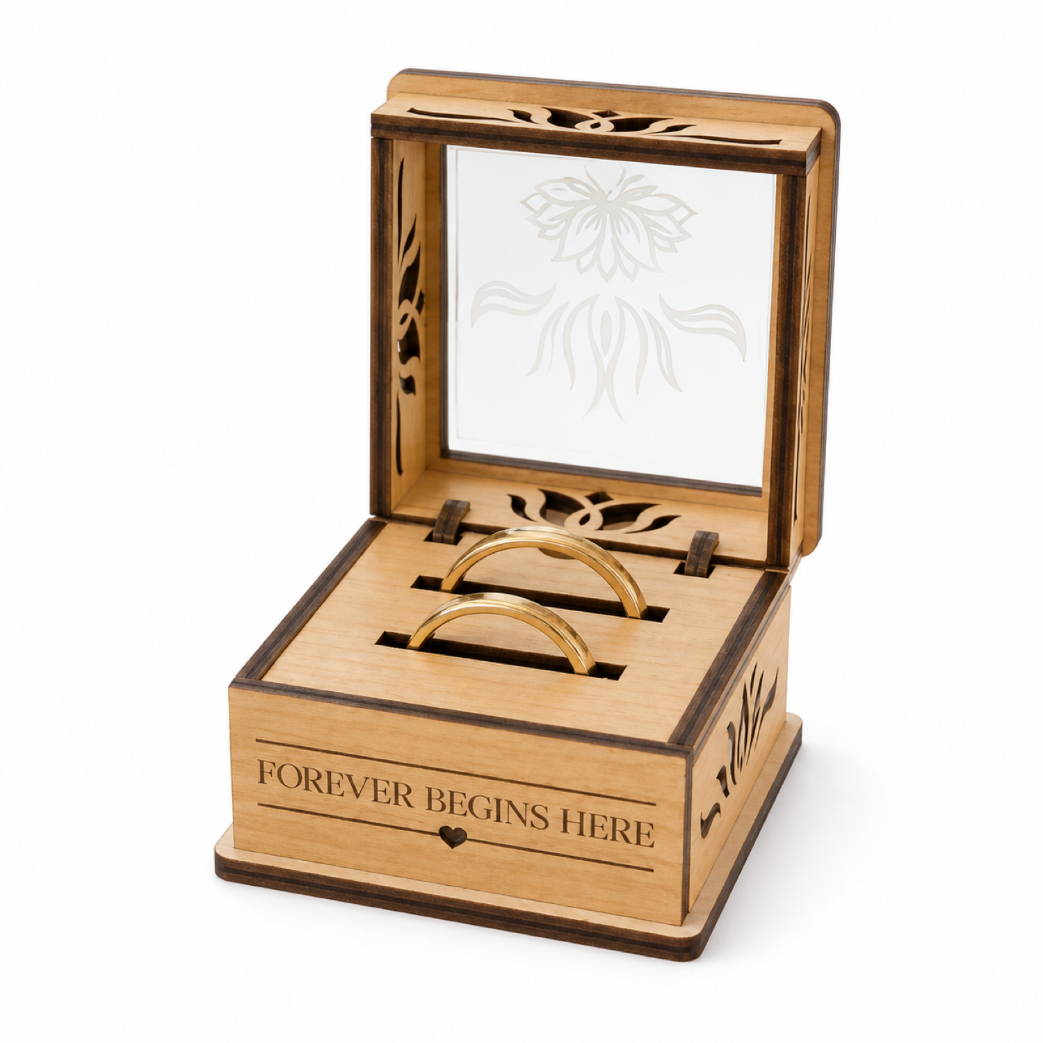 3D Ring Box Laser Cut | Wedding Day SVG
