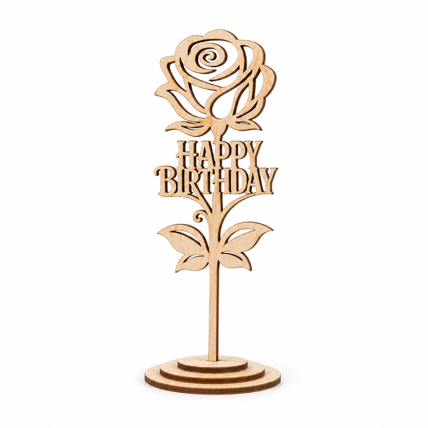 3D Rose Happy Birthday SVG Bundle