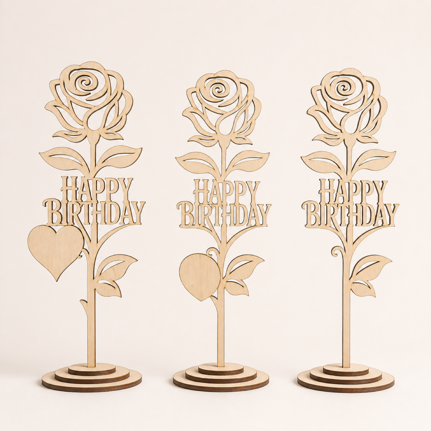 3D Rose Happy Birthday SVG Bundle