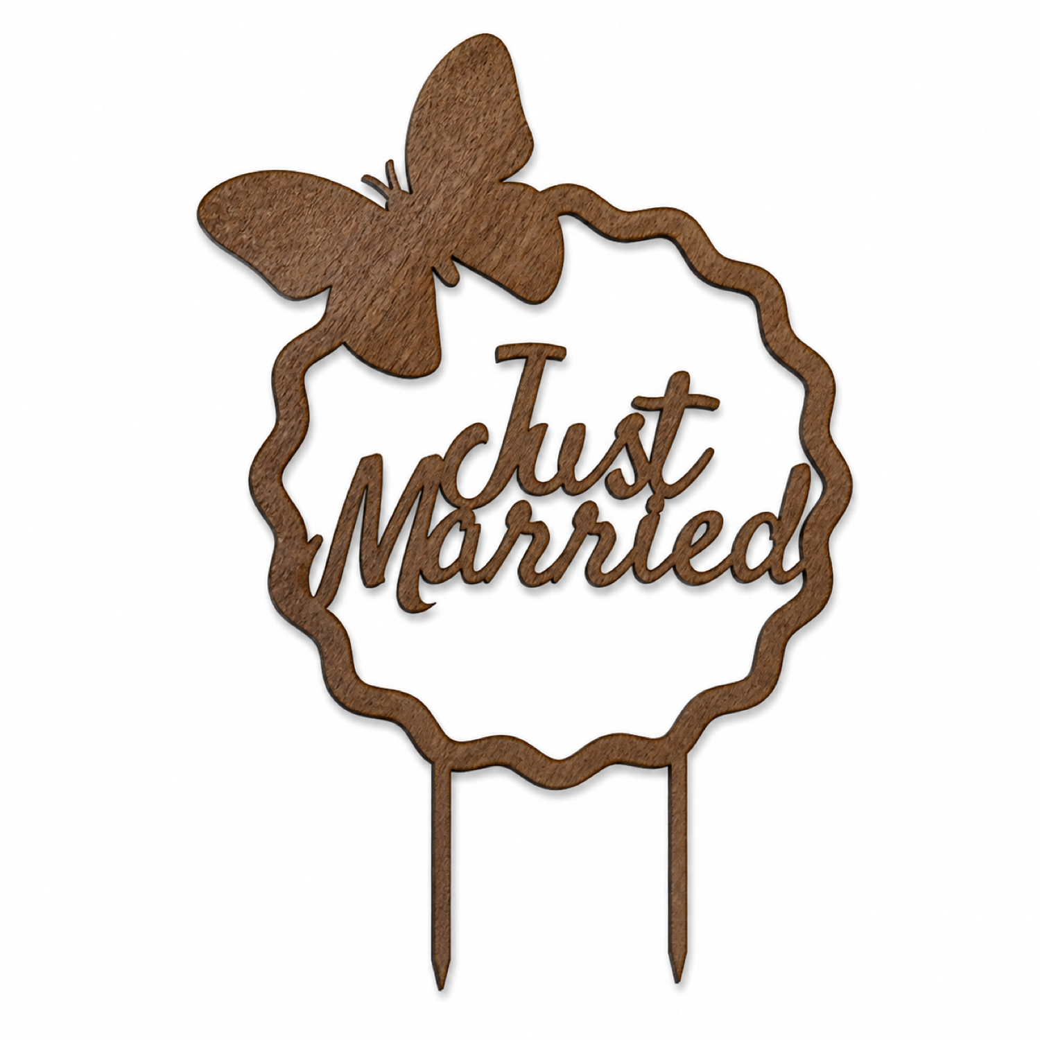 Just Married Wedding Cake Topper SVG