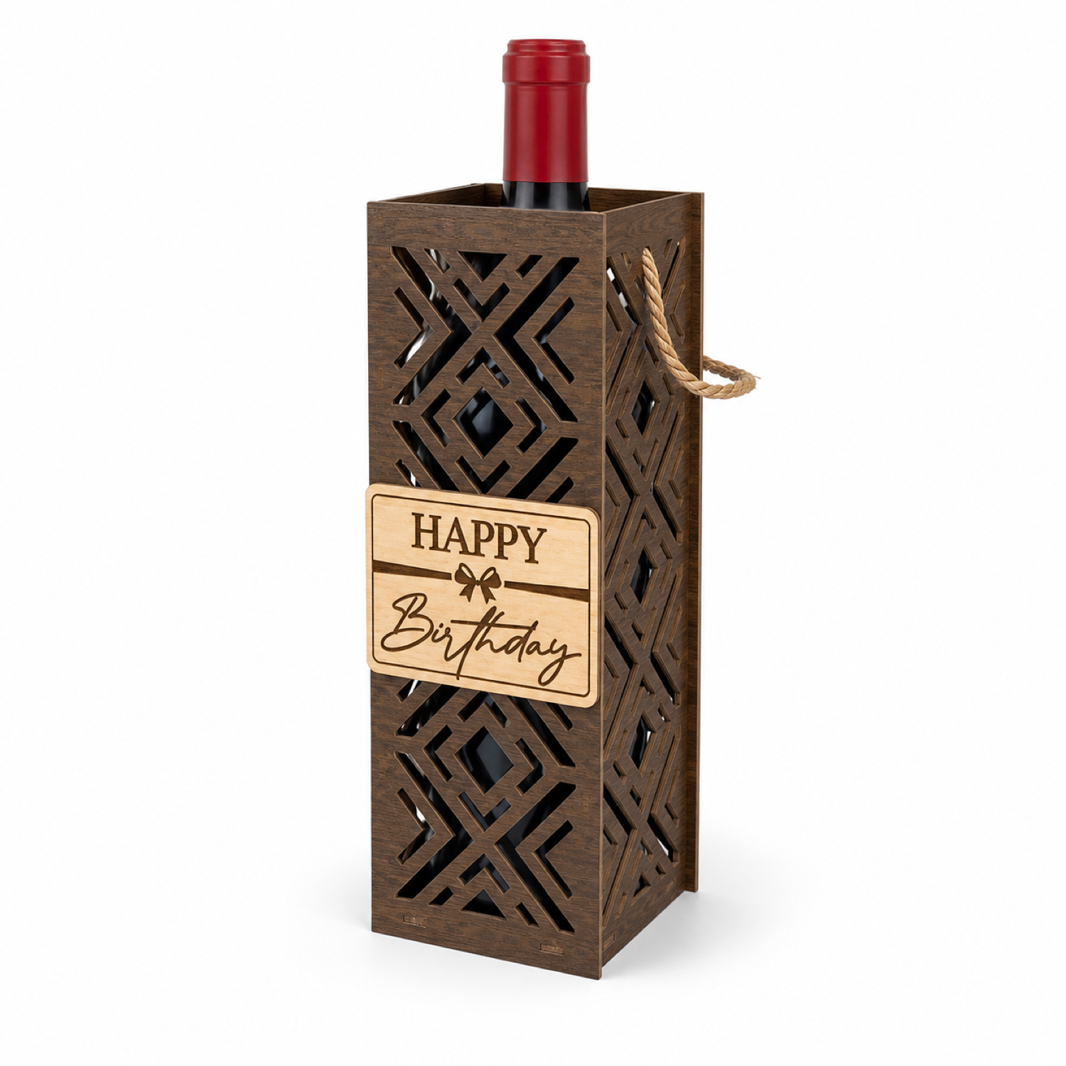 Wine Bottle Gift Box Laser Cut