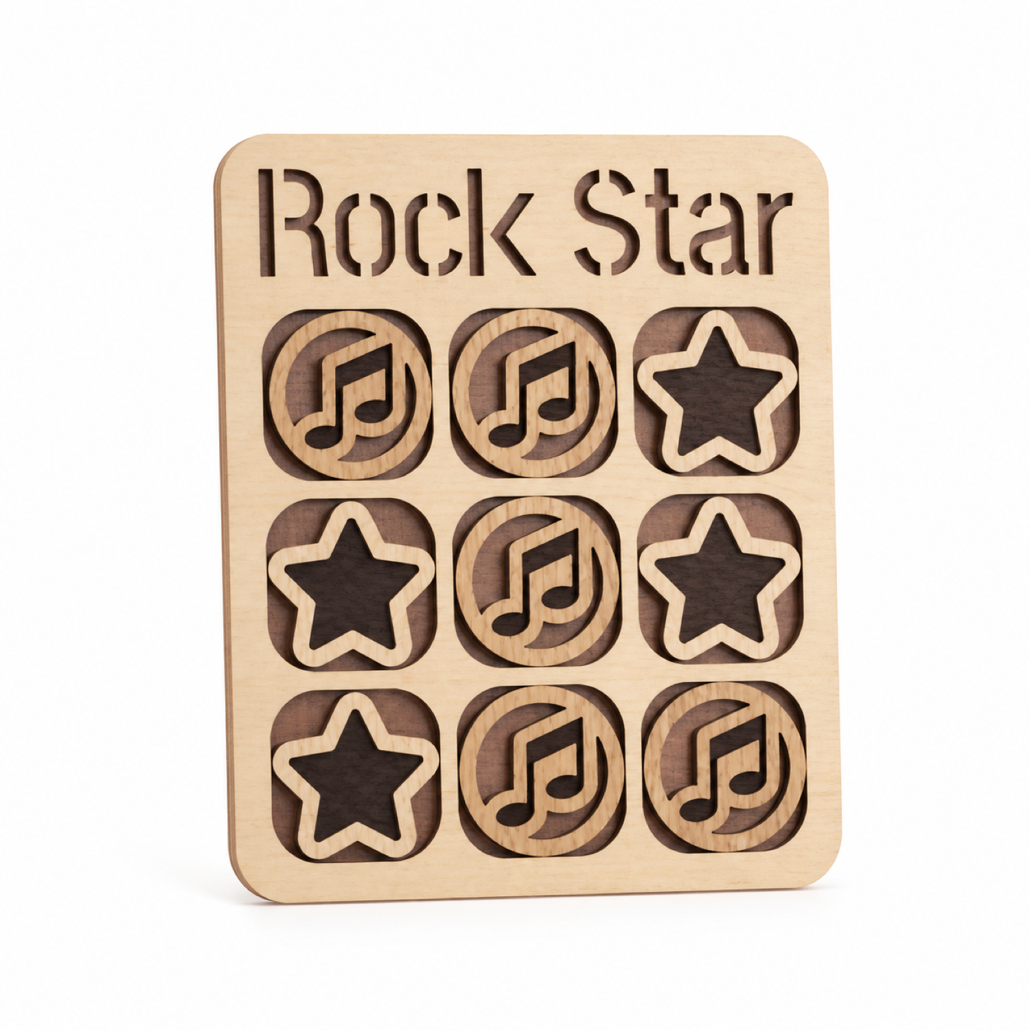 Rock Star Tic Tac Toe, SVG, Laser Cut
