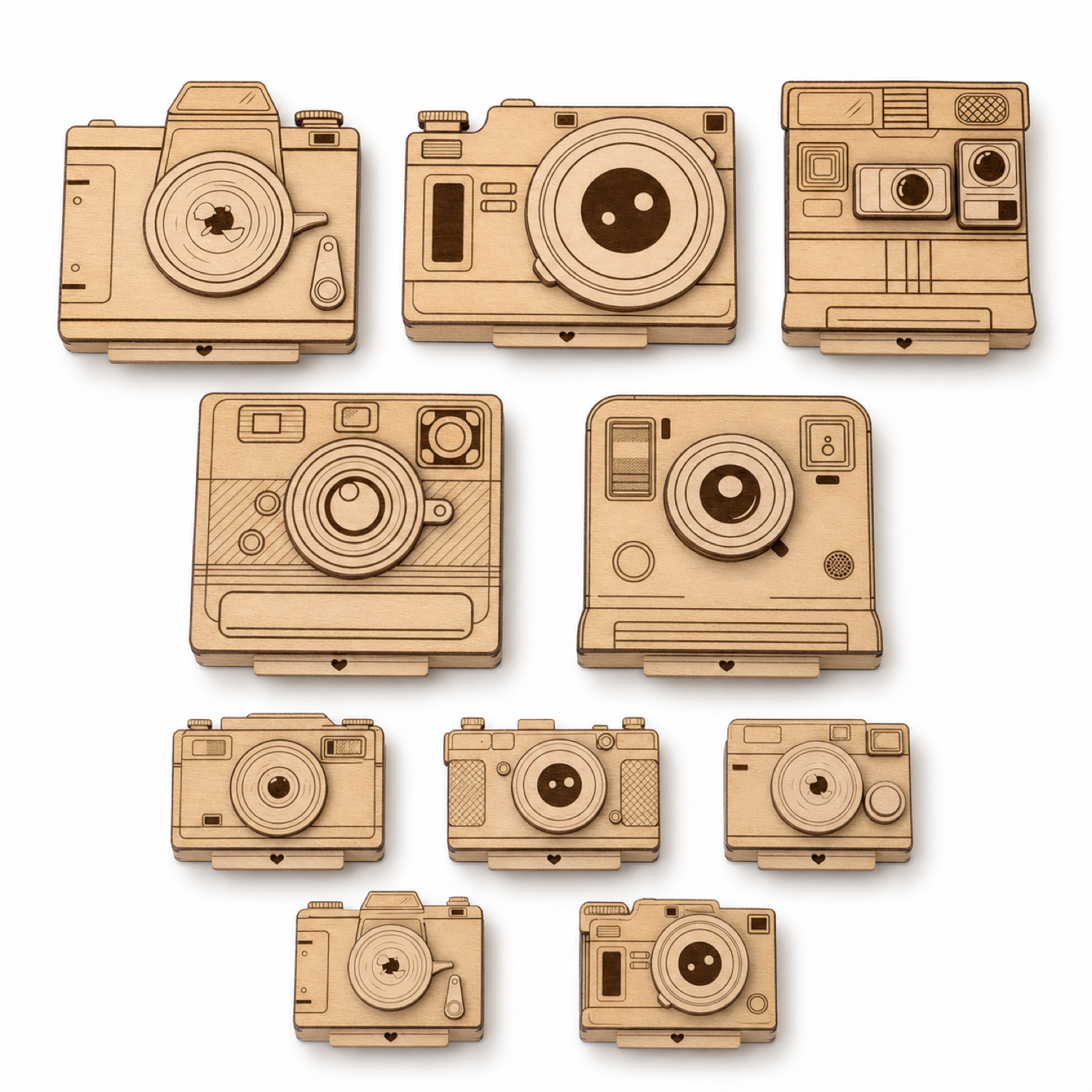 3D Camera Photo Boxes Laser Cut Bundle