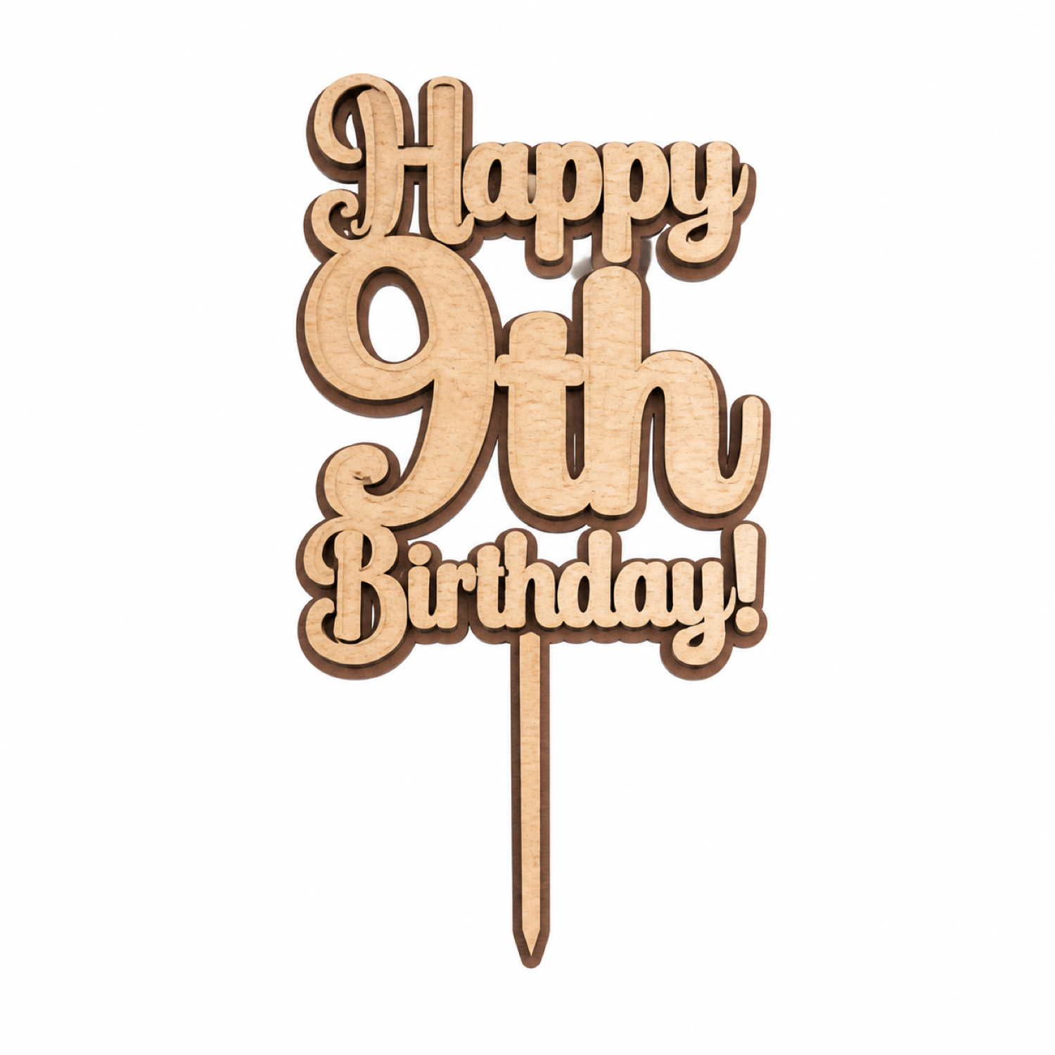 Happy 9th Birthday - Laser Cut File