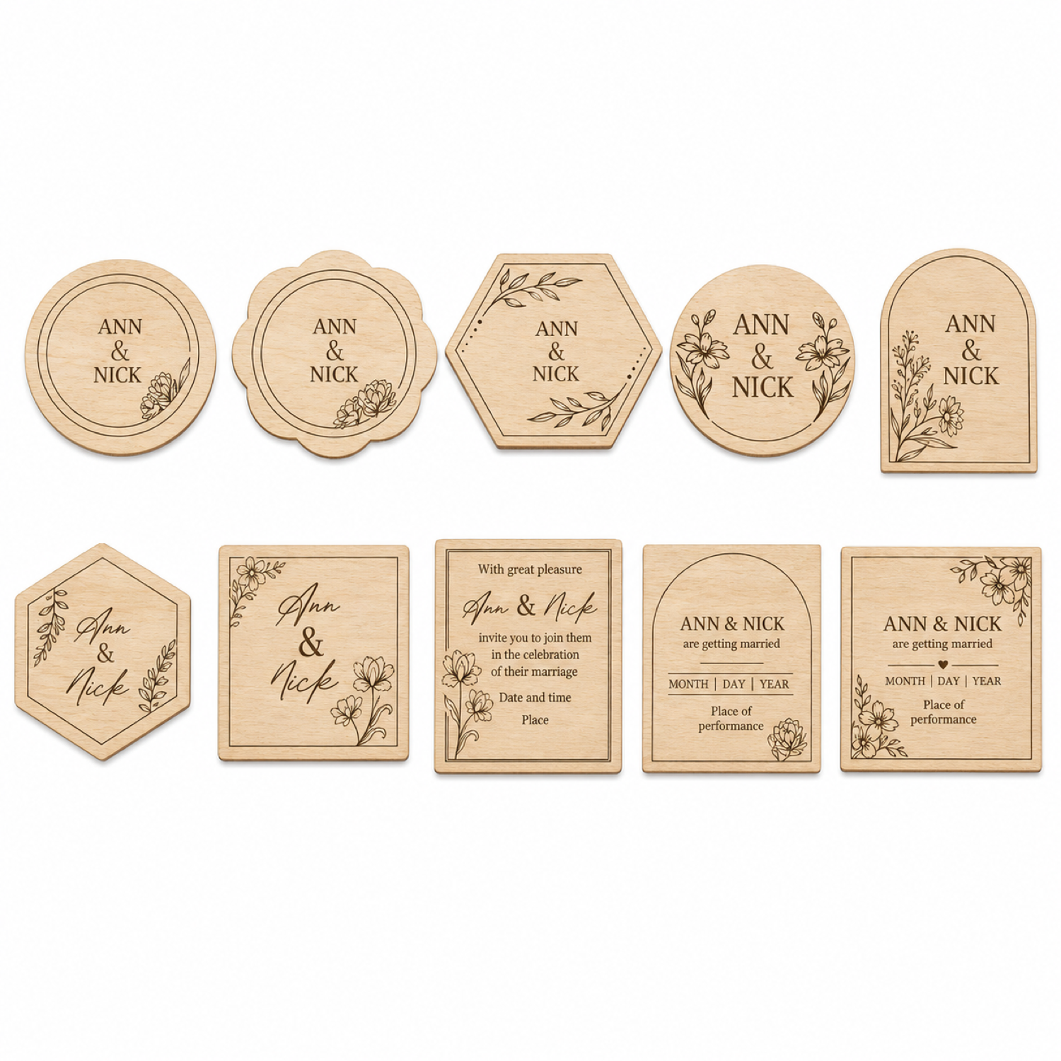 Wedding Invitations LaserCut Bundle