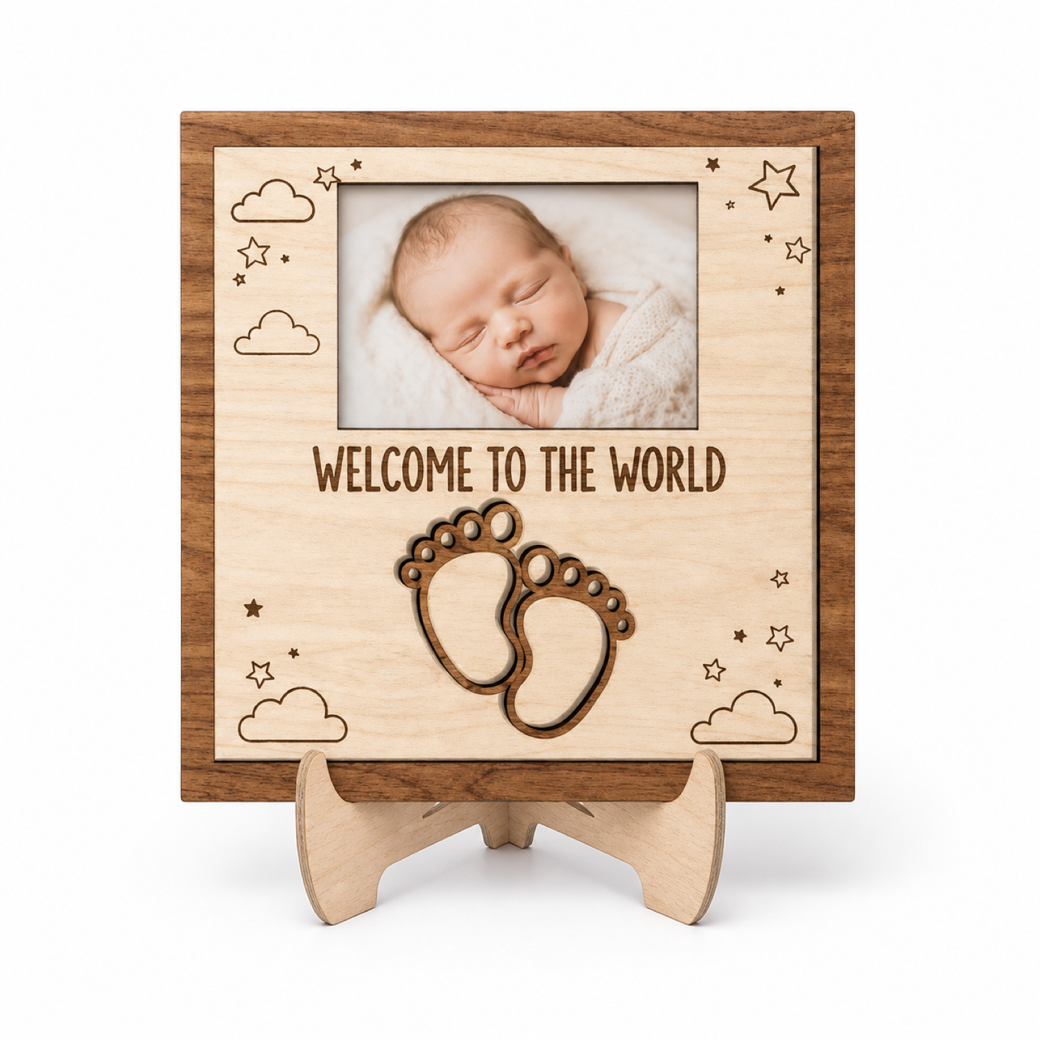 Newborn Photo Frame Laser Cut File Svg