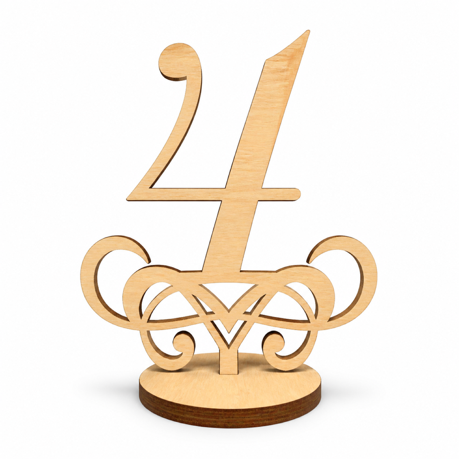 Table Number. Wedding SVG. Number 4