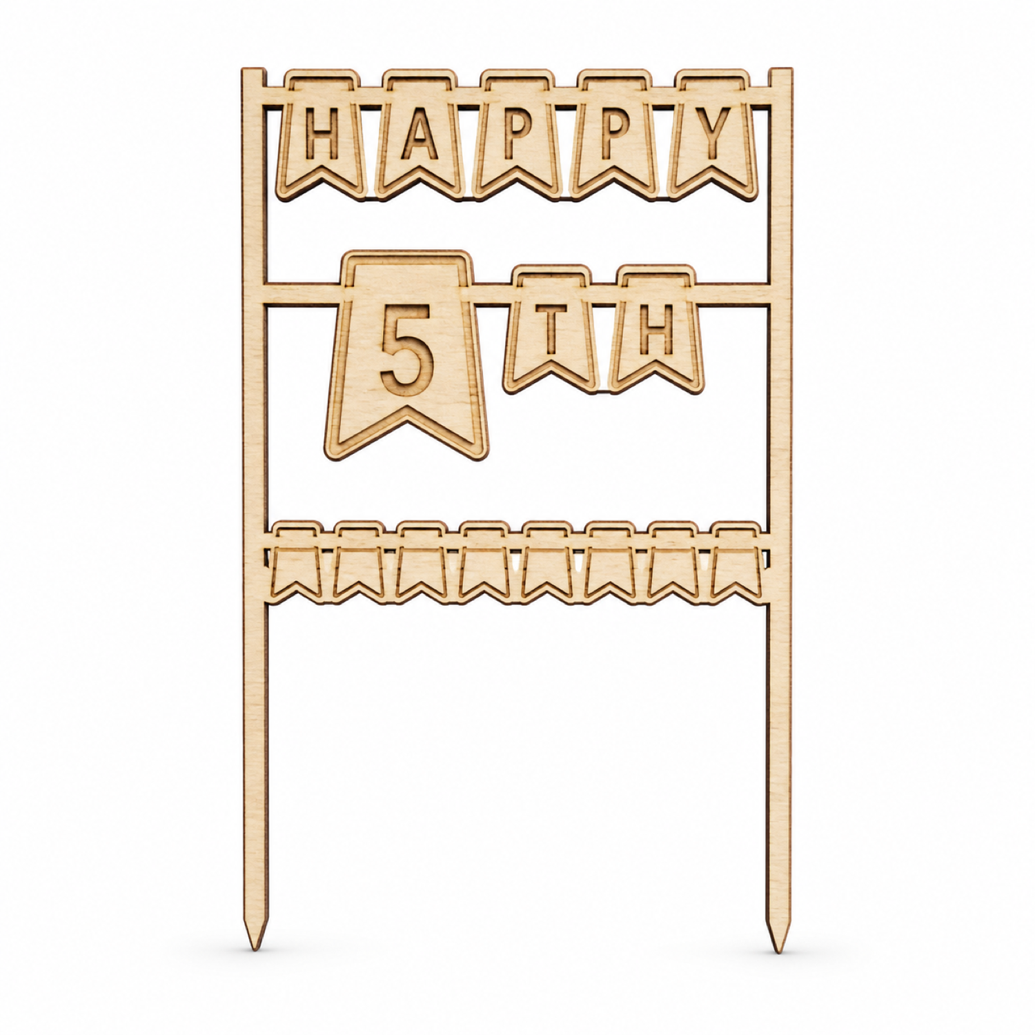 Happy 5th Birthday - Laser Cut File