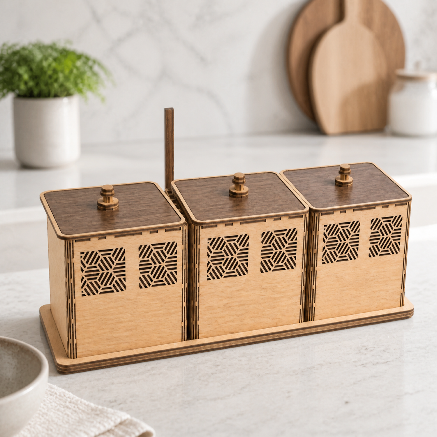 Decorative Modular Storage Box Laser Cut